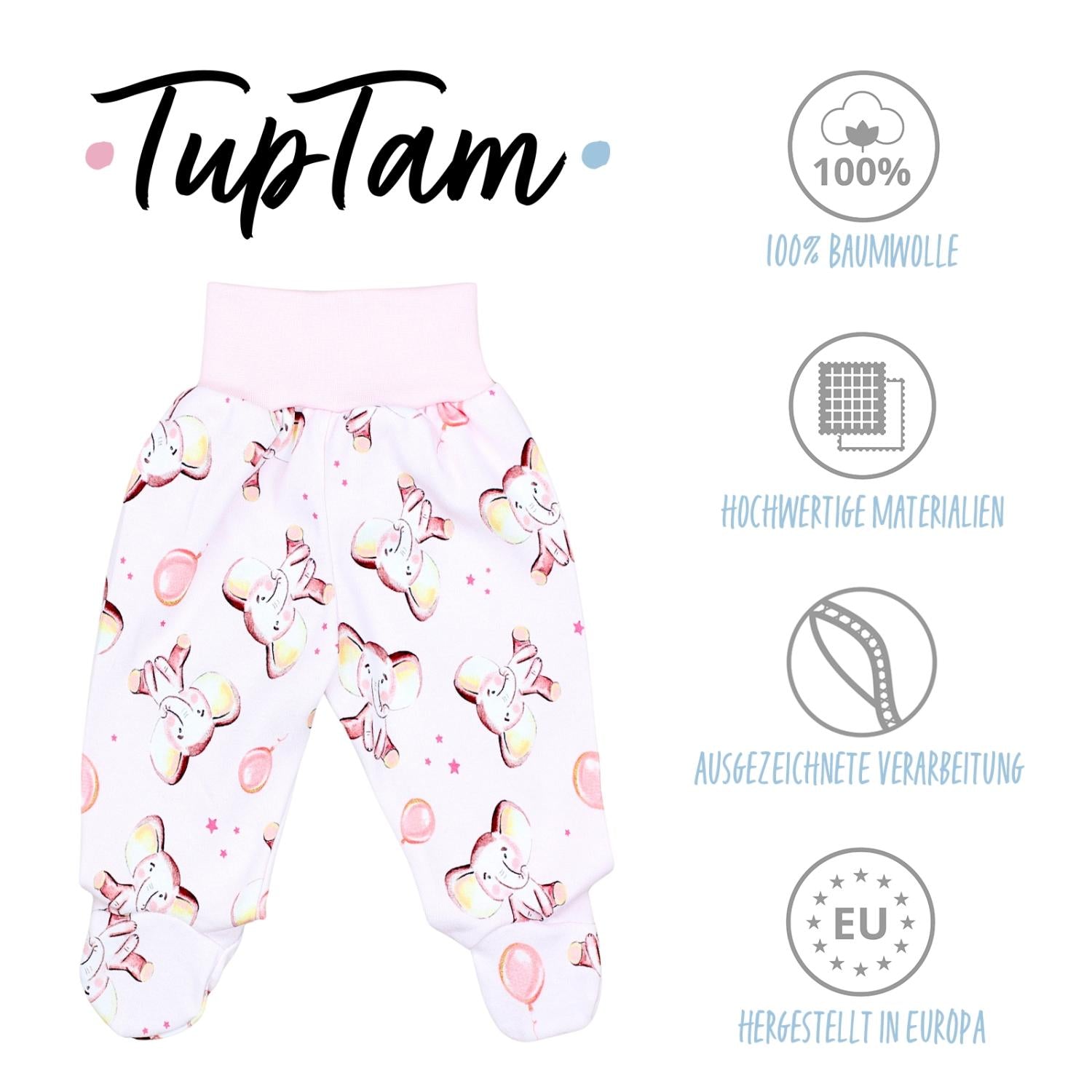 Strampelhose mit Fuß - 5er Set