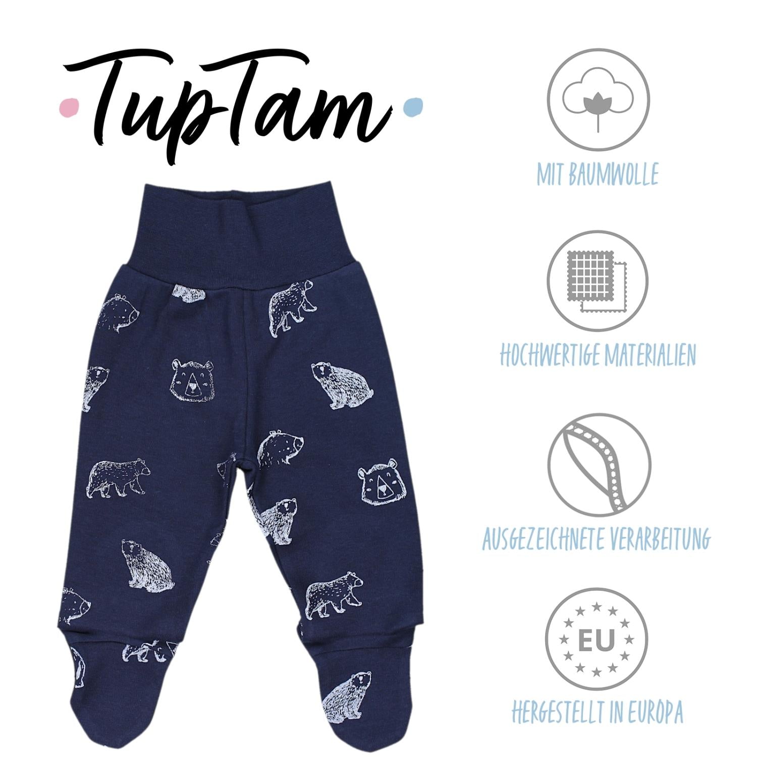 Strampelhose mit Fuß - 3er Set