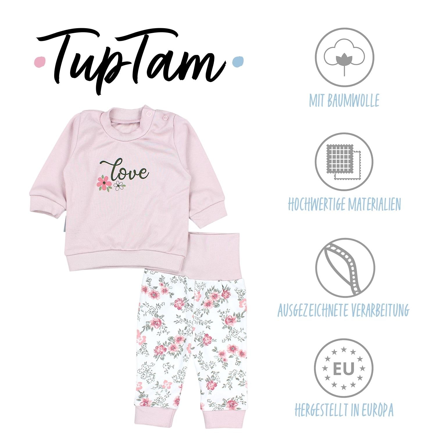 Baby Kleidungsoutfit mit Aufdruck (2-teilig)