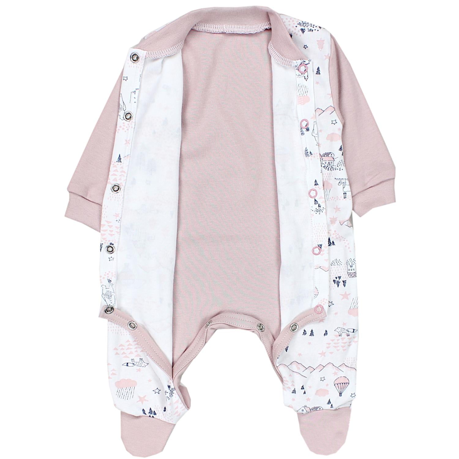 Baby Schlafstrampler mit Fuß - 3er Set