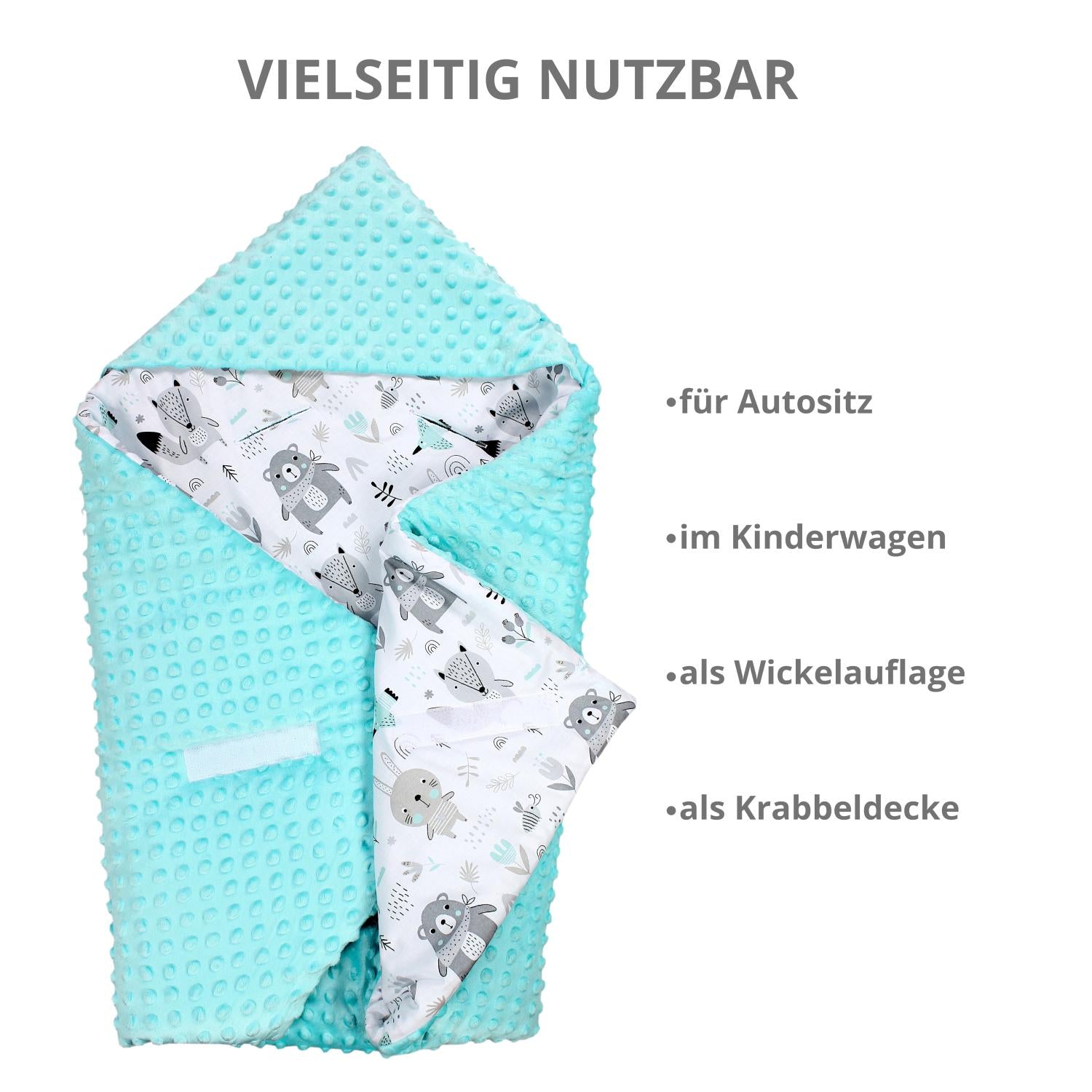 Baby Einschlagdecke und Wiegendecke - 2er Set