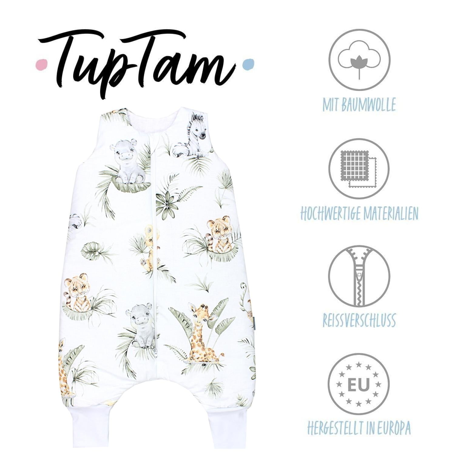 TupTam Baby Winterschlafsack mit Beinen OEKO- TEX zertifizierte Materialien 2.5 TOG Unisex