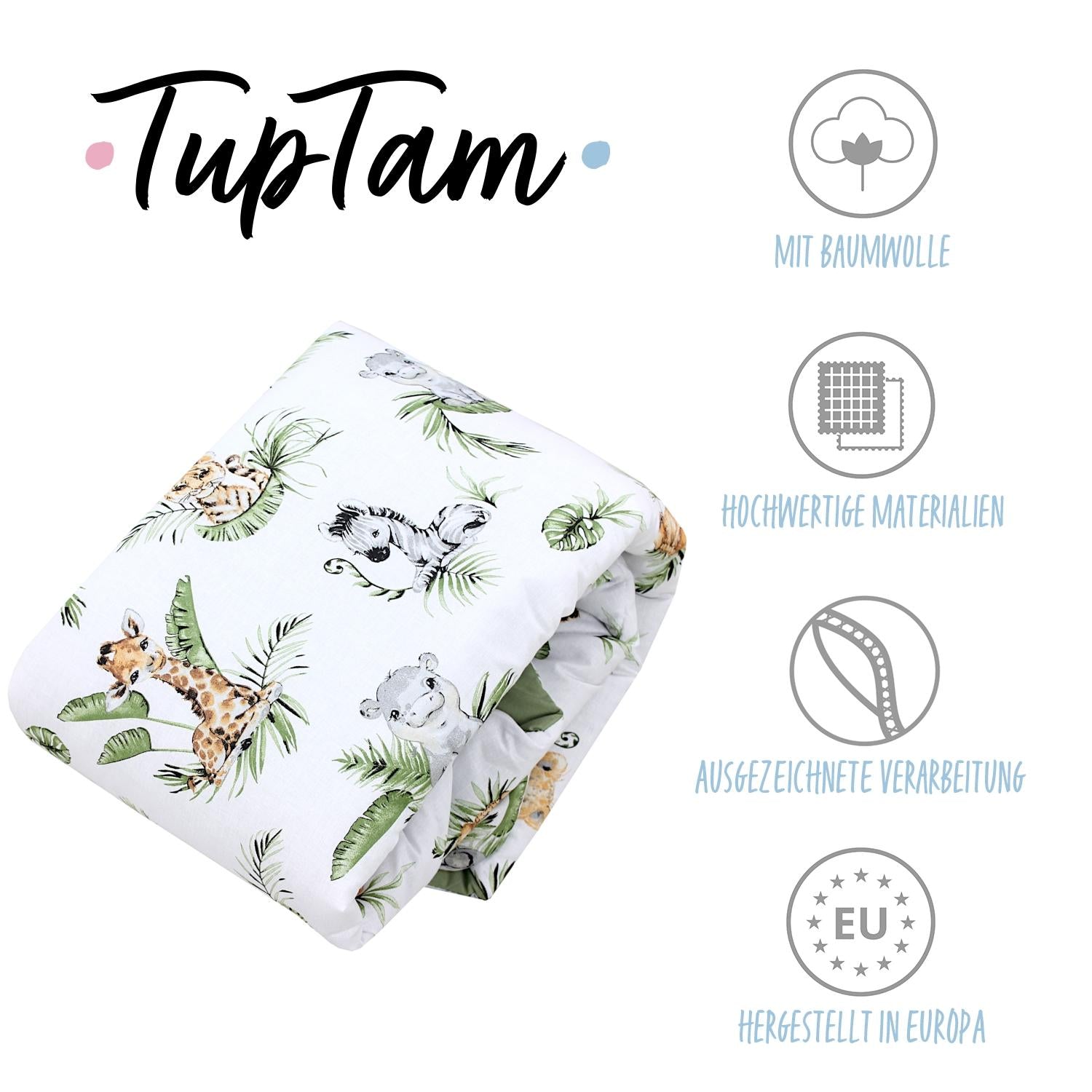 Gepolsterte XXL Krabbeldecke 120 x 120 cm