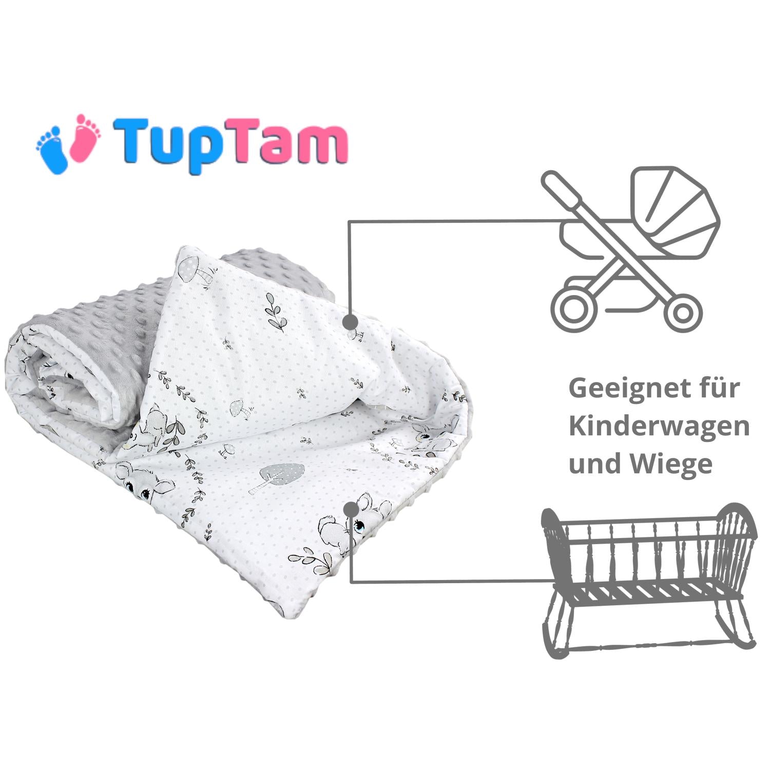 Baby Einschlagdecke und Wiegendecke - 2er Set