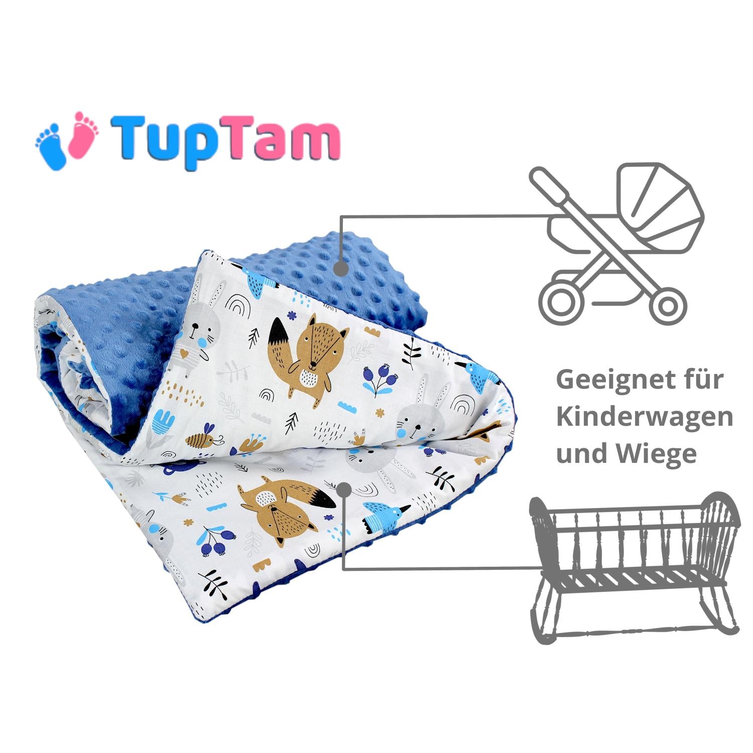 Baby Einschlagdecke und Wiegendecke - 2er Set