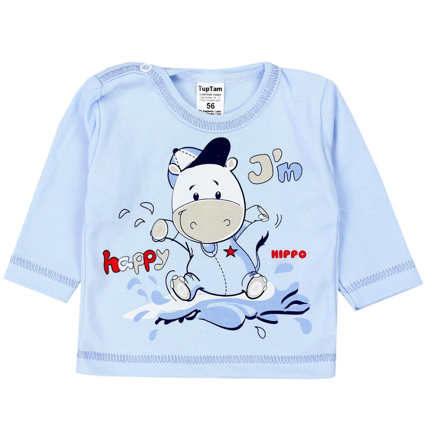 Baby Langarmshirt mit Aufdruck - 3er Set