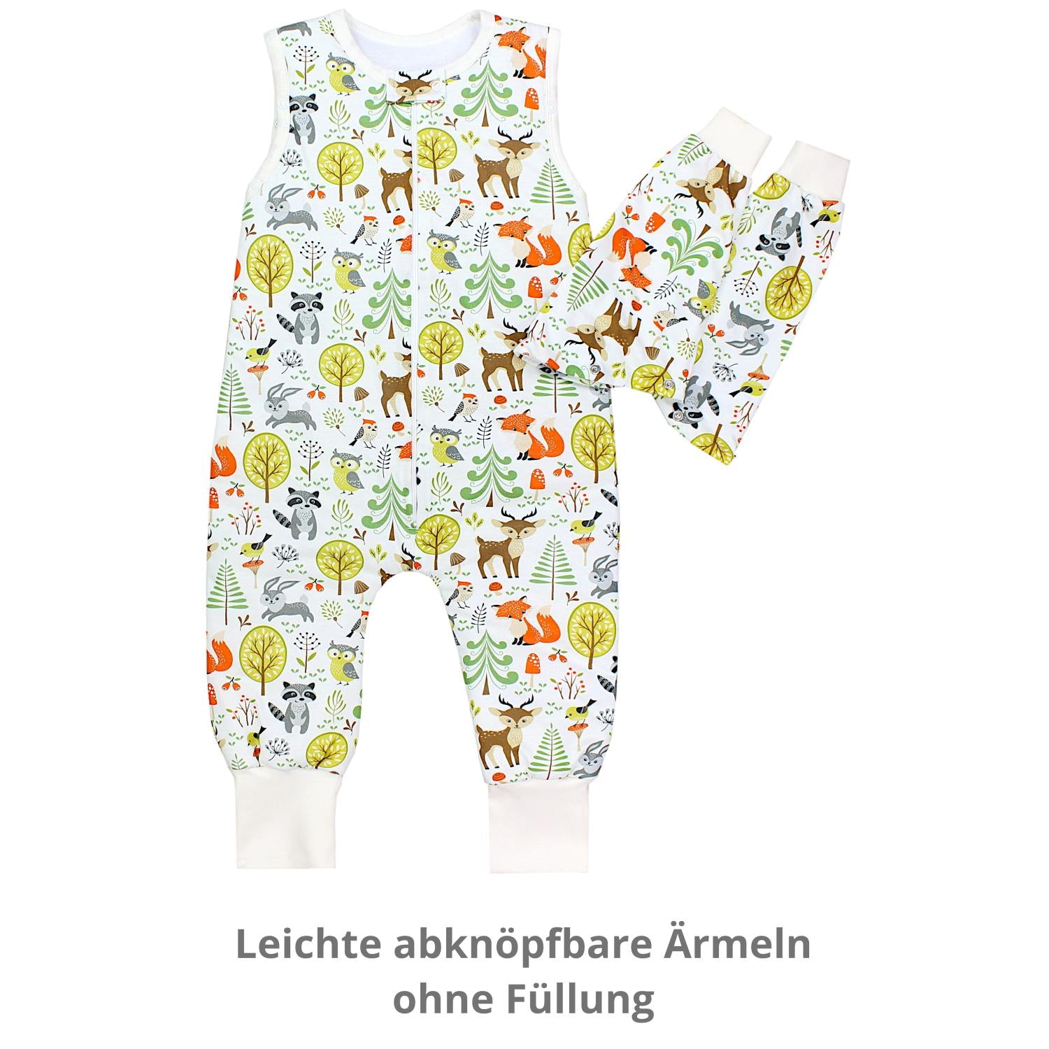 Baby Schlafsack Bio-Baumwolle 2.5 TOG mit Beinen und Armen