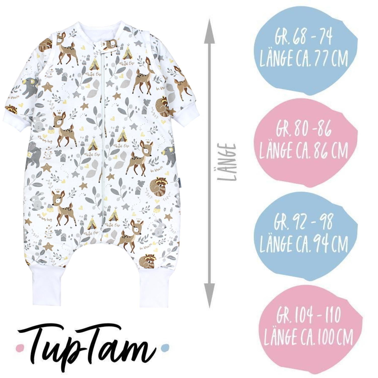 Schlafsack mit Beinen und Ärmeln, Winterschlafsack 2,5 TOG