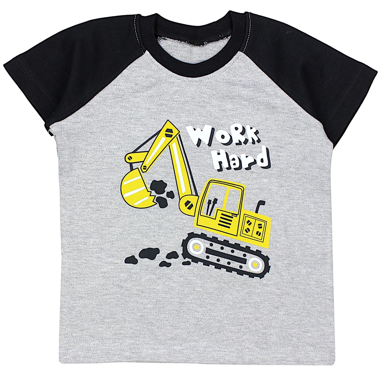 Kurzarm-Shirt mit Aufdruck - 5er Set