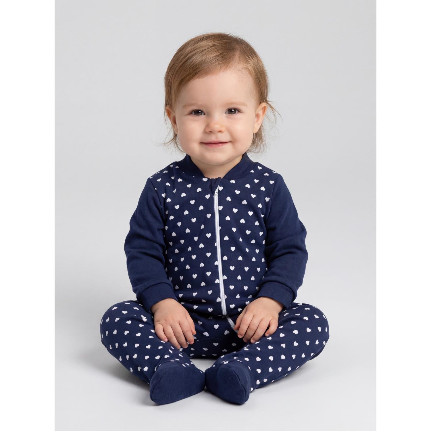 Schlafstrampler mit Fuß - 3er Set