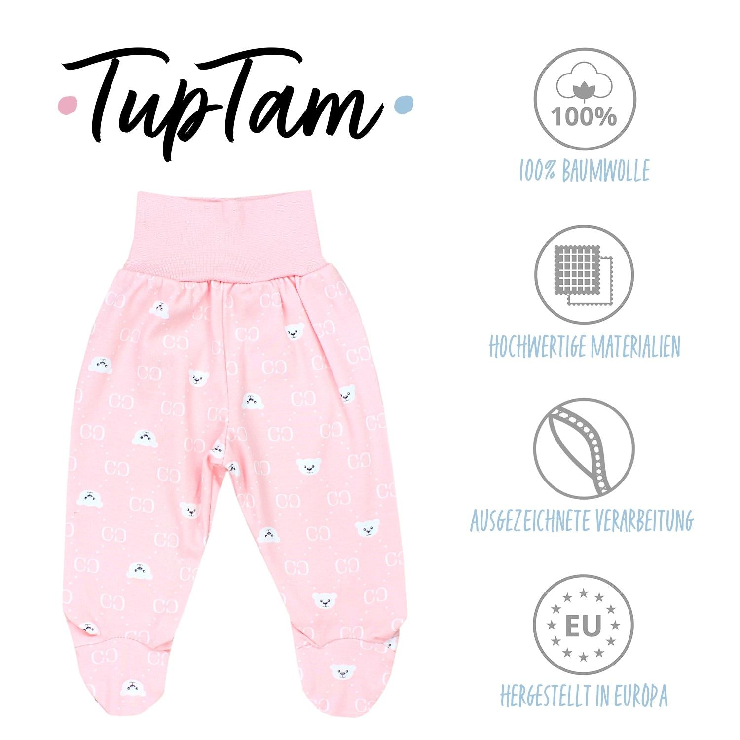 Strampelhose mit Fuß - 5er Set