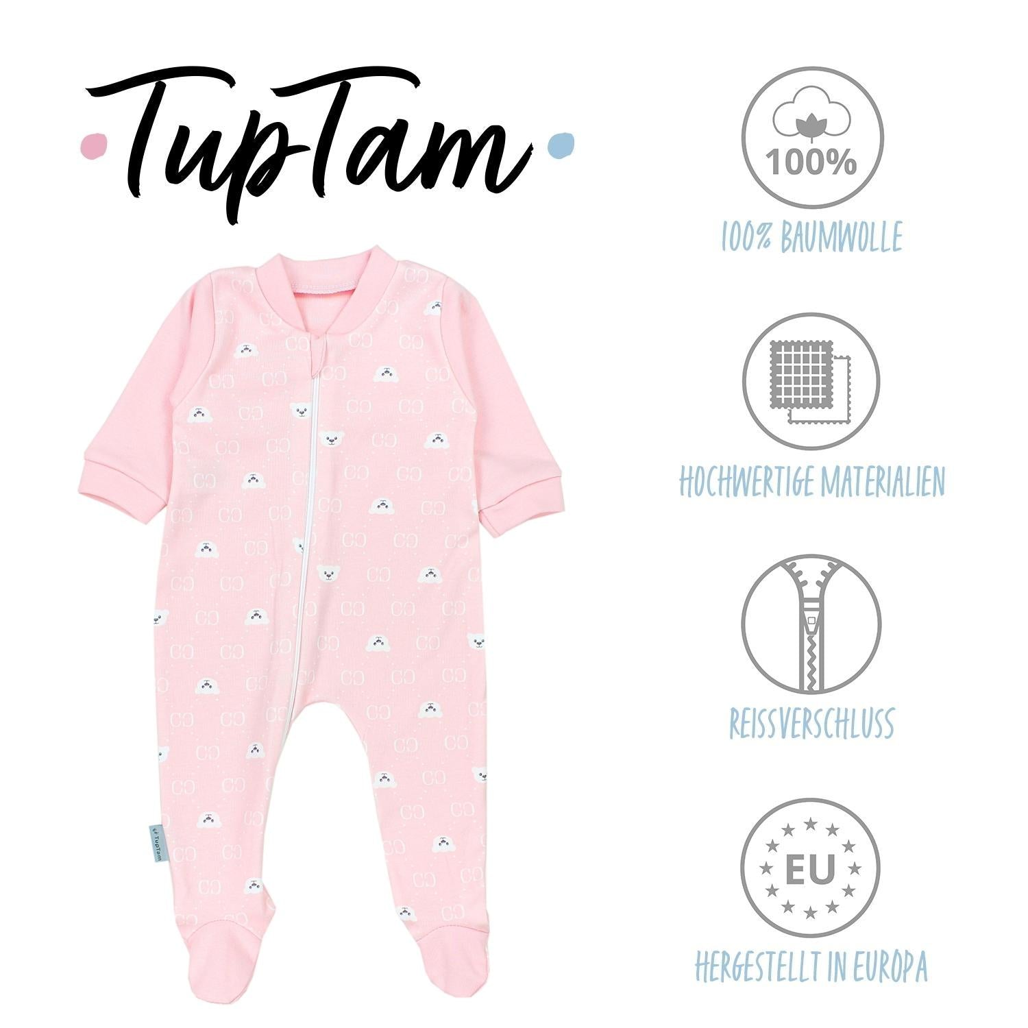 Schlafstrampler mit Fuß - 3er Set