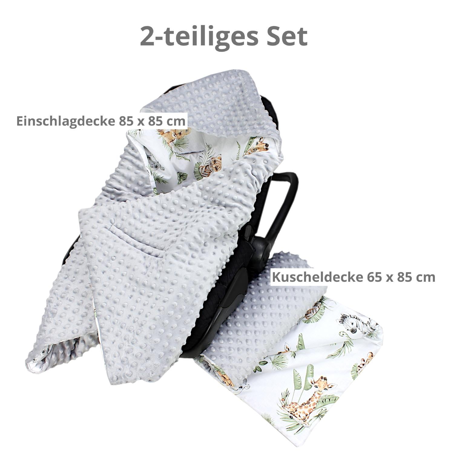 Baby Einschlagdecke und Wiegendecke - 2er Set