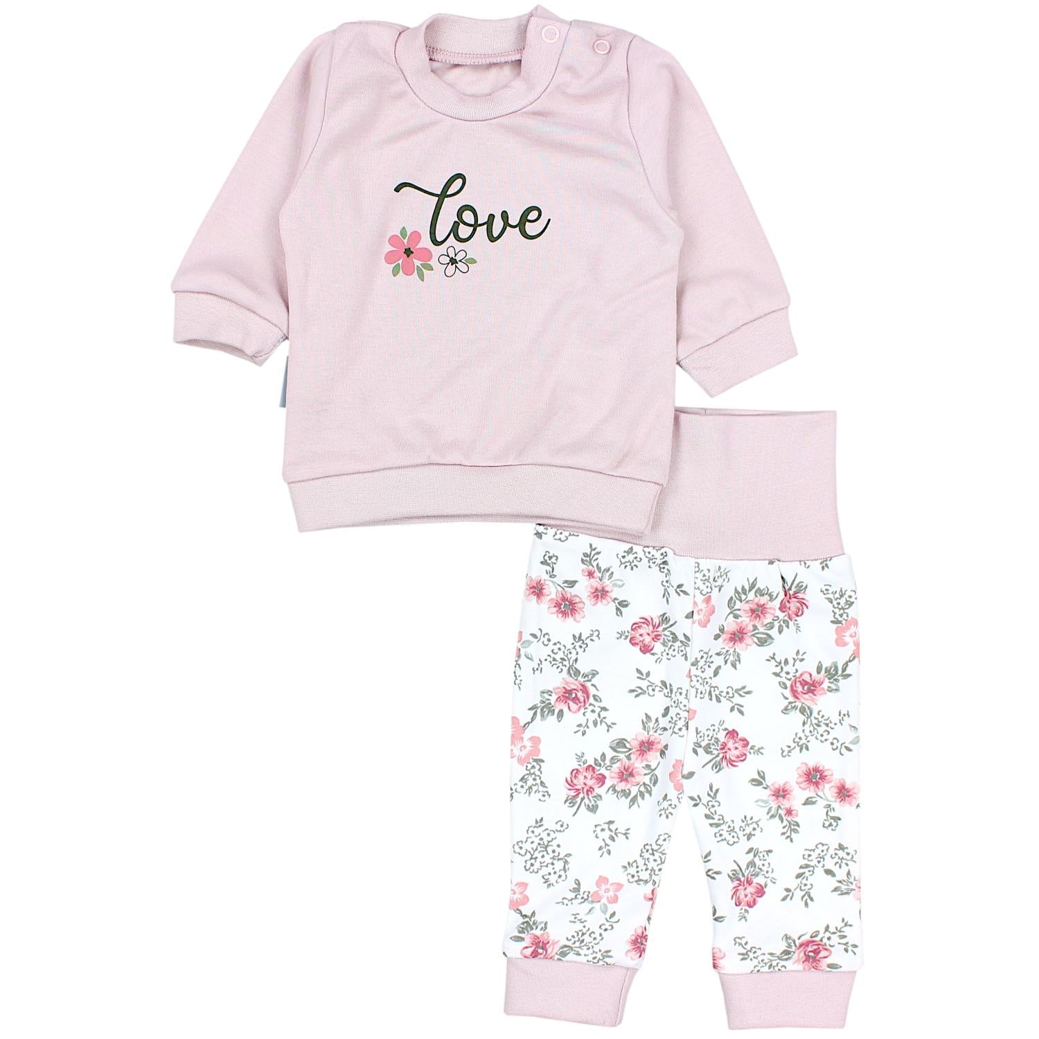 Baby Kleidungsoutfit mit Aufdruck (2-teilig)