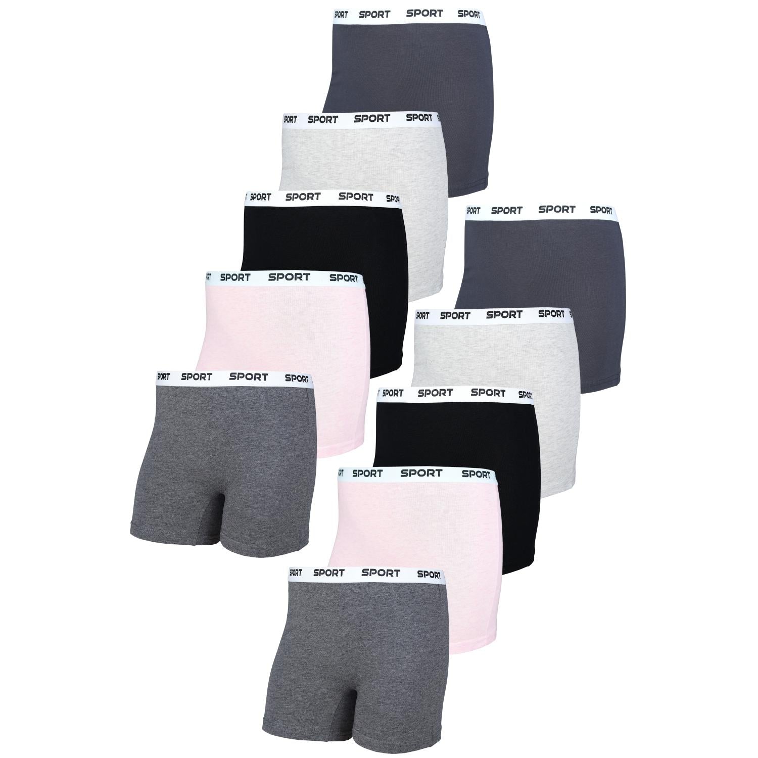 Mädchen Boxershorts aus Baumwolle – 10er Pack