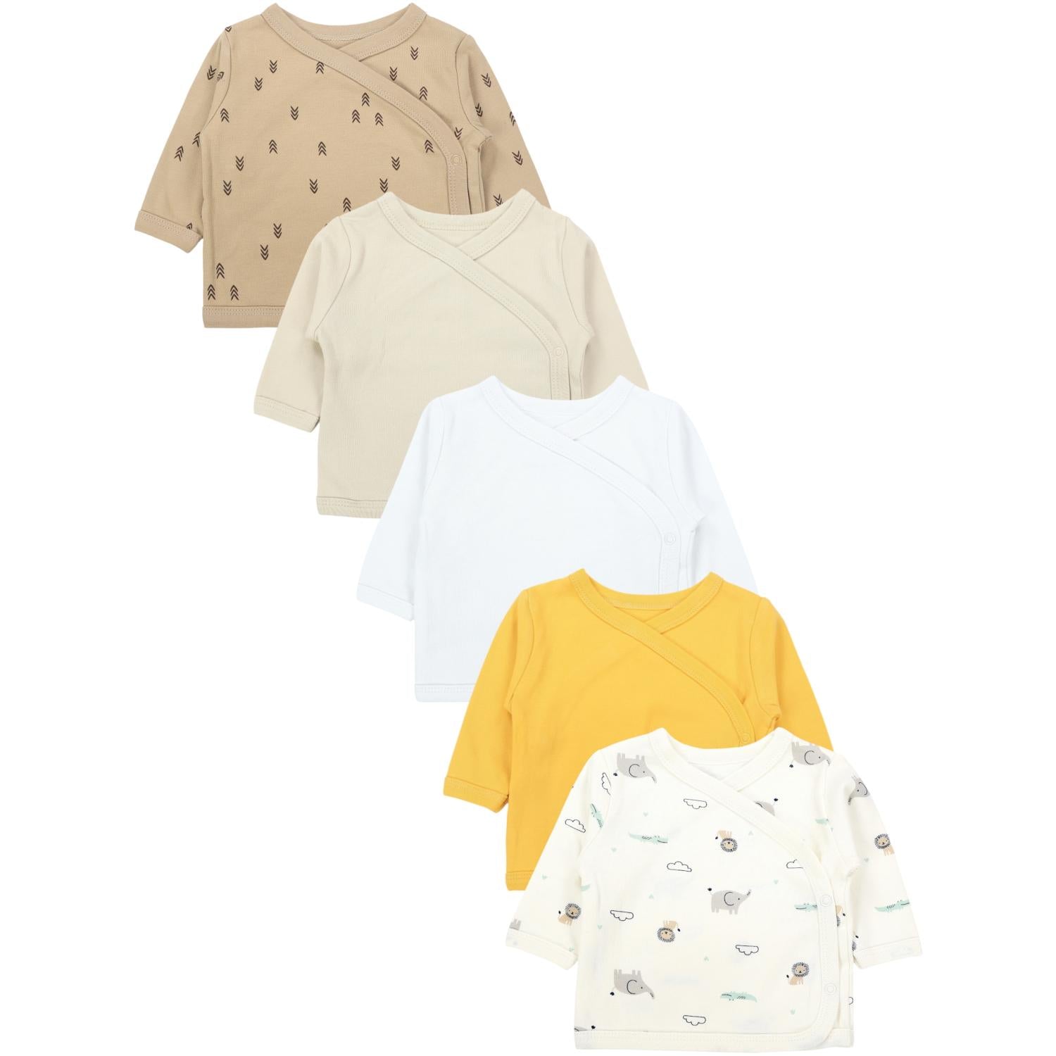 Langarm Wickelshirt - 5er Set