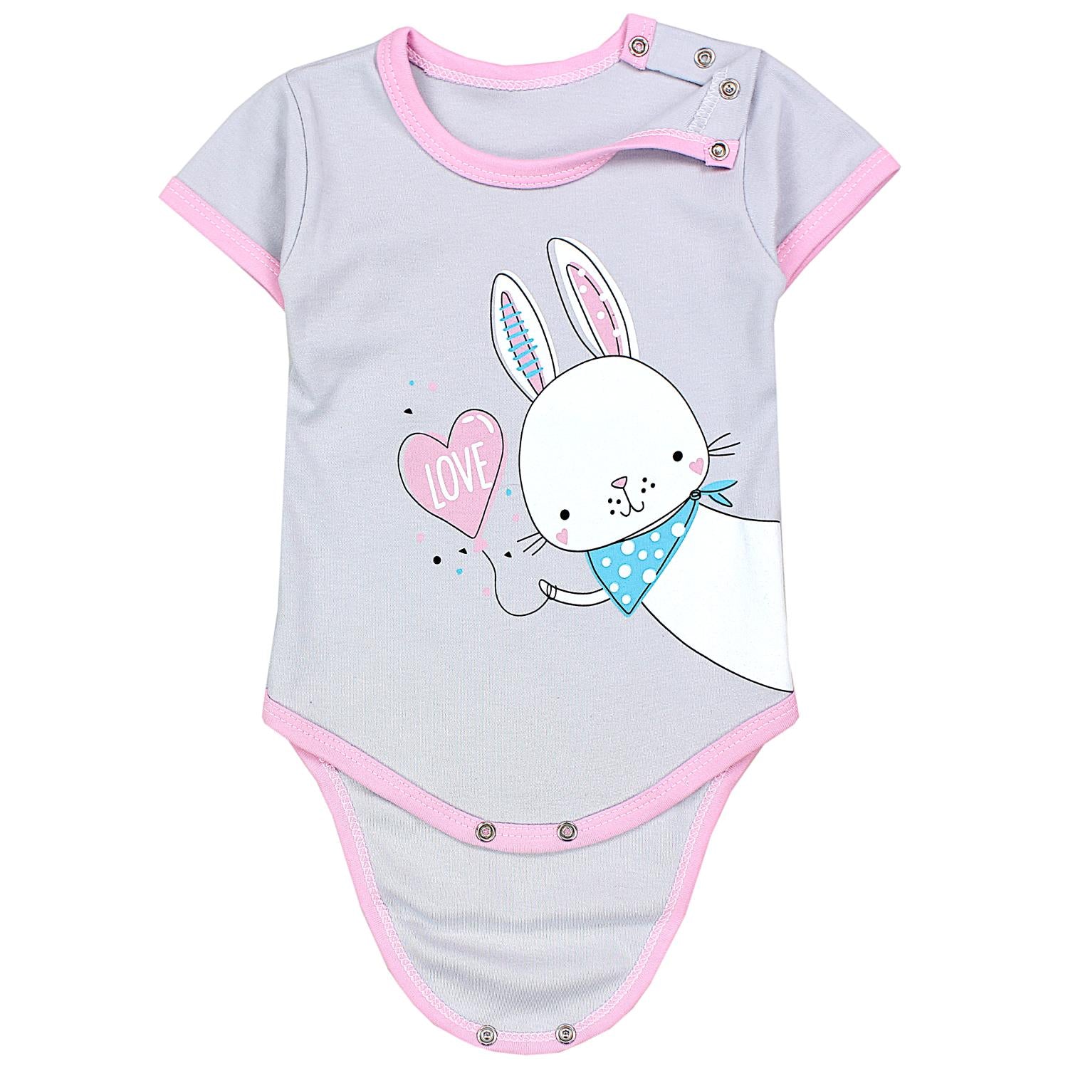 Baby Body Kurzarm in Unifarben - 5er Set