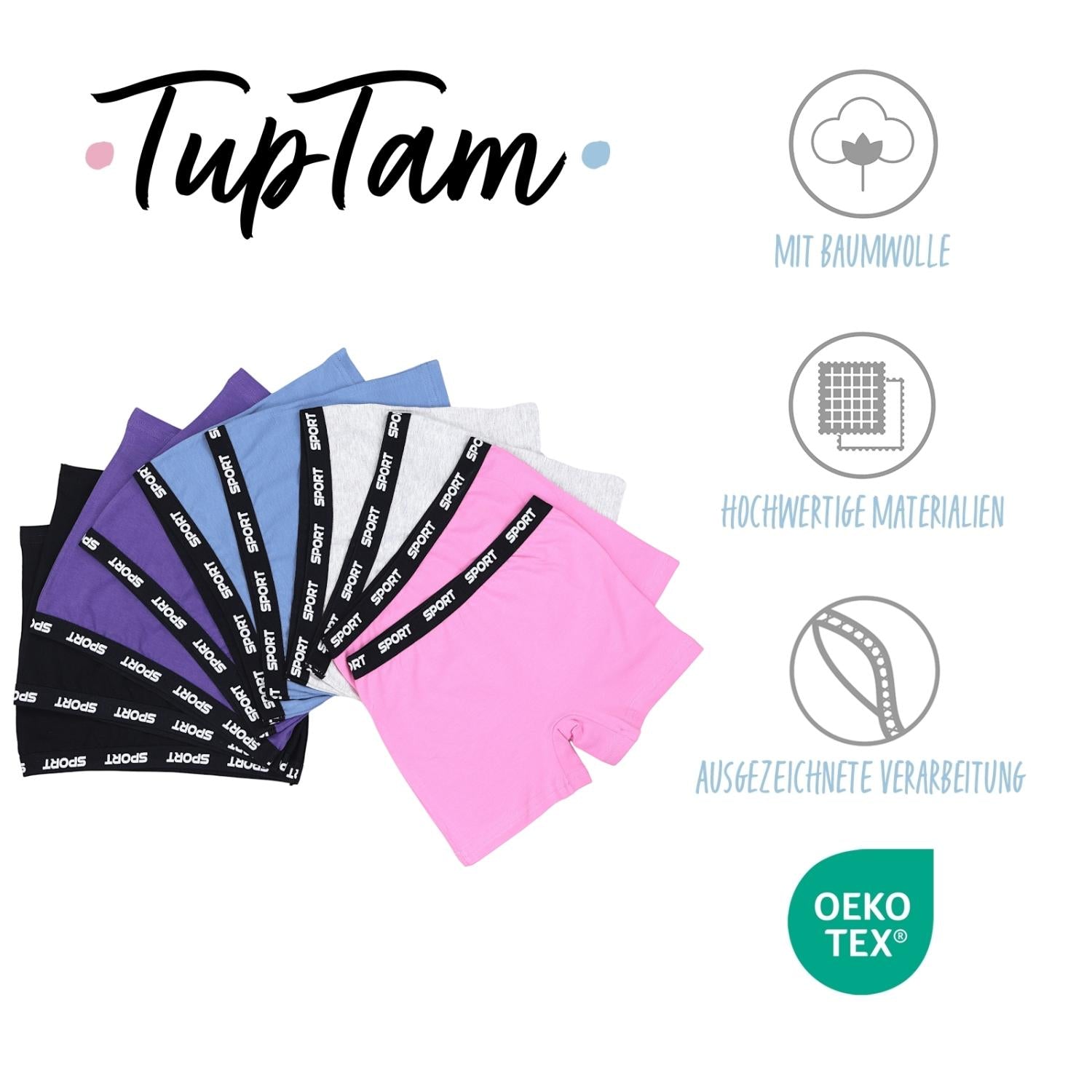 Mädchen Boxershorts aus Baumwolle – 10er Pack