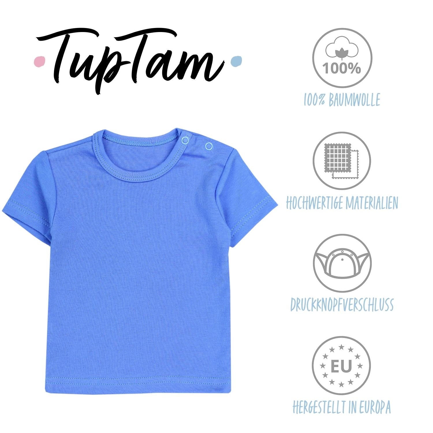 Baby Kurzarm T-Shirt mit Aufdruck - 5er Set