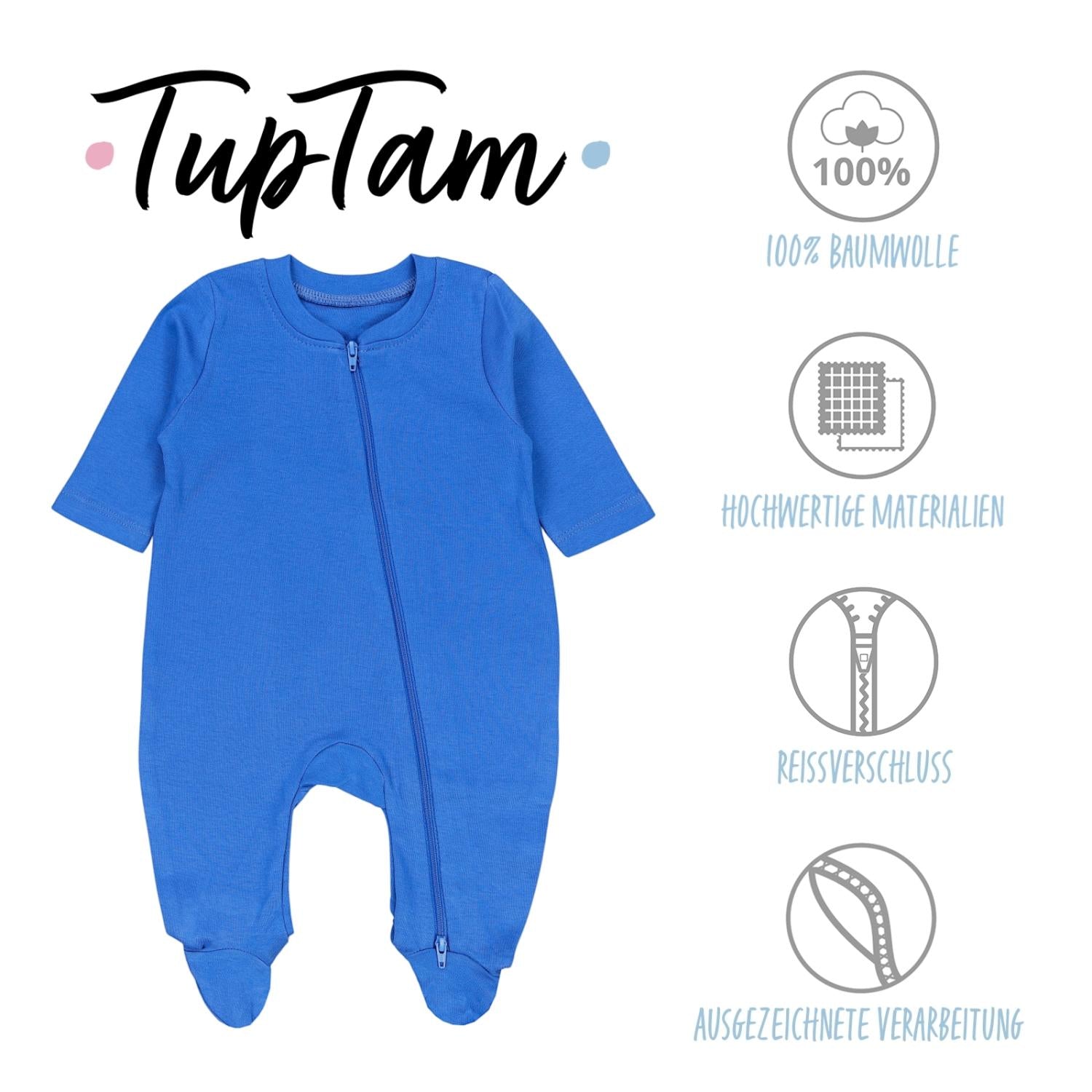 Schlafstrampler mit Fuß - 3er Set