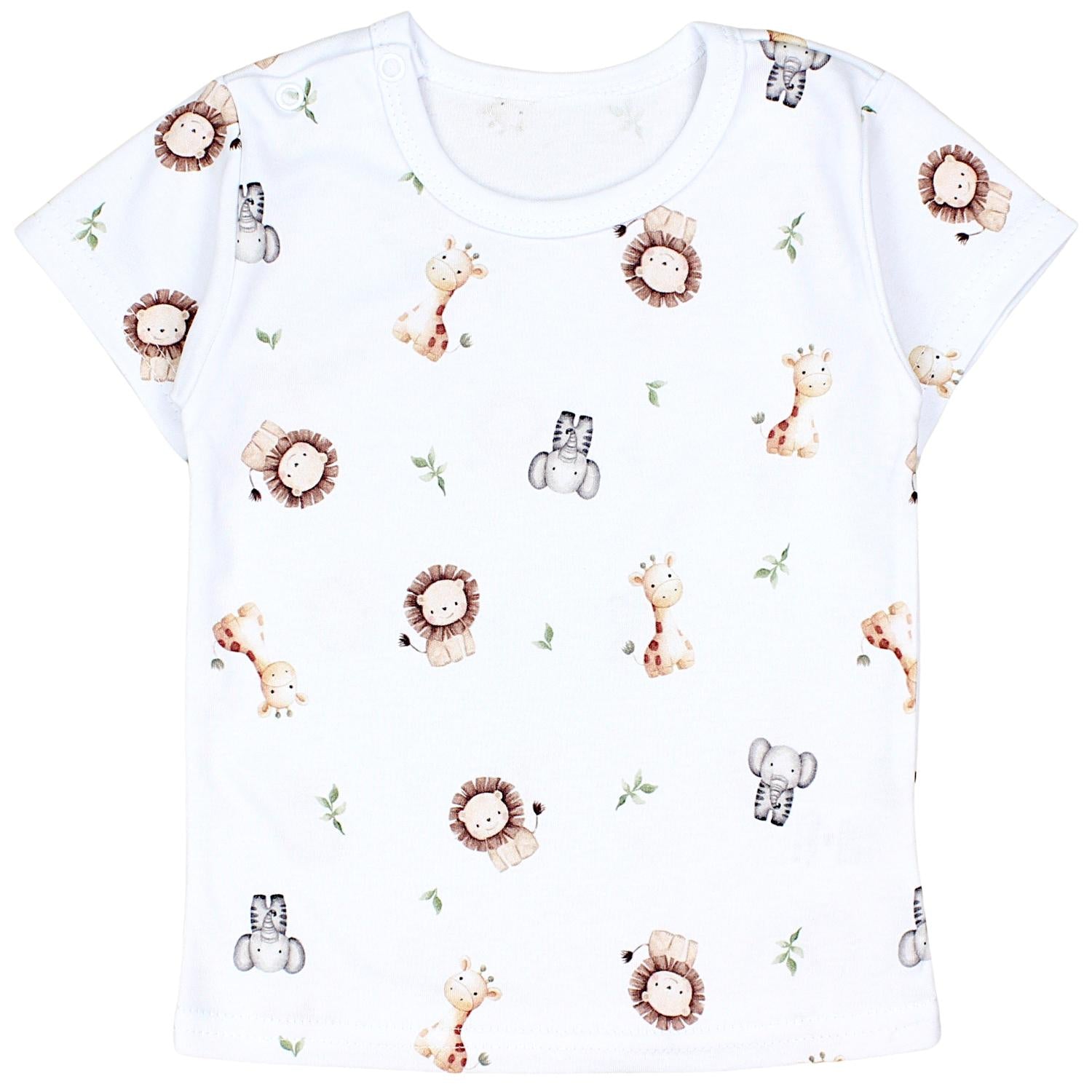 Kurzarm-Shirt mit Aufdruck - 5er Set