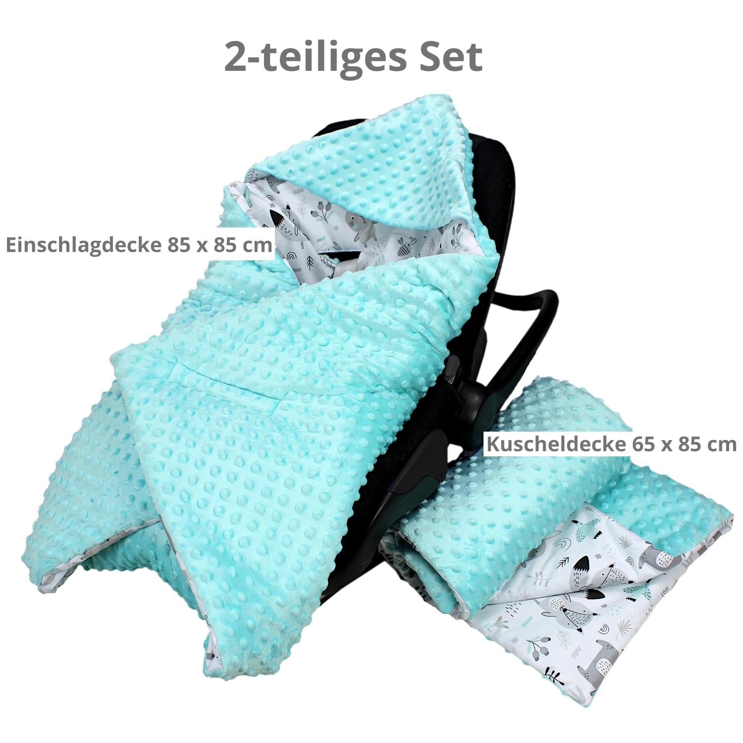 Baby Einschlagdecke und Wiegendecke - 2er Set