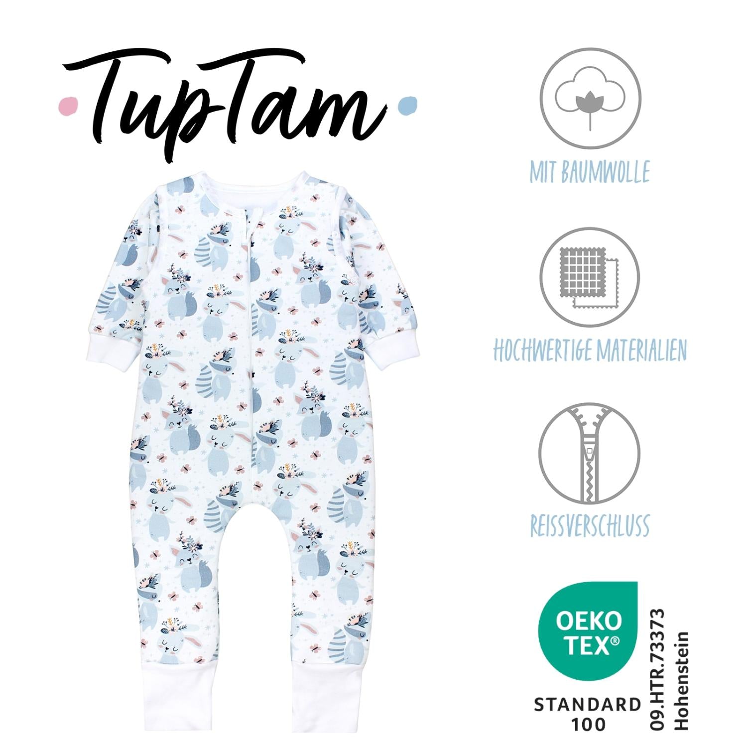 Bio- Schlafsack mit Beinen und Armen 2.5 TOG