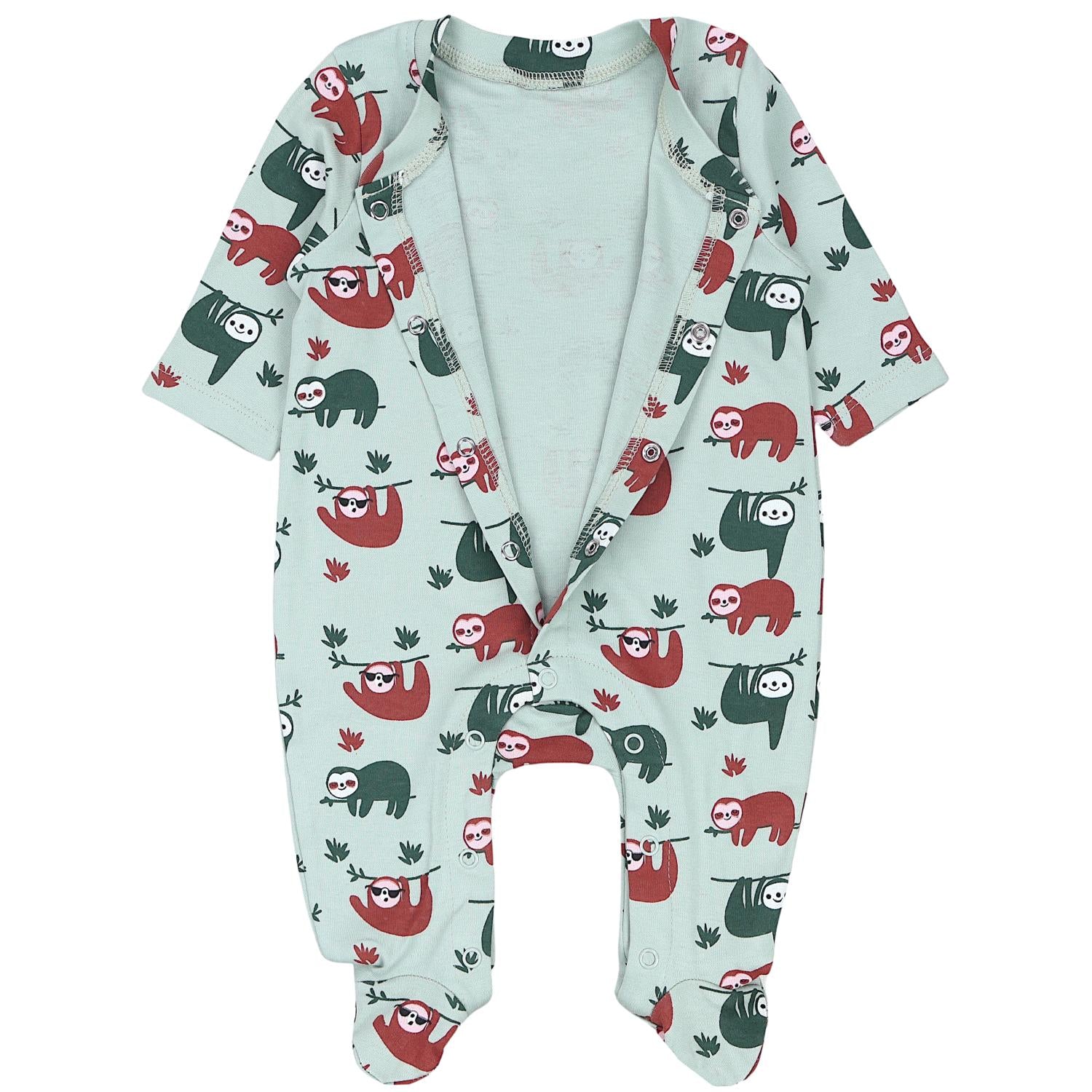 Jungen Schlafstrampler mit Fuß 3er Pack