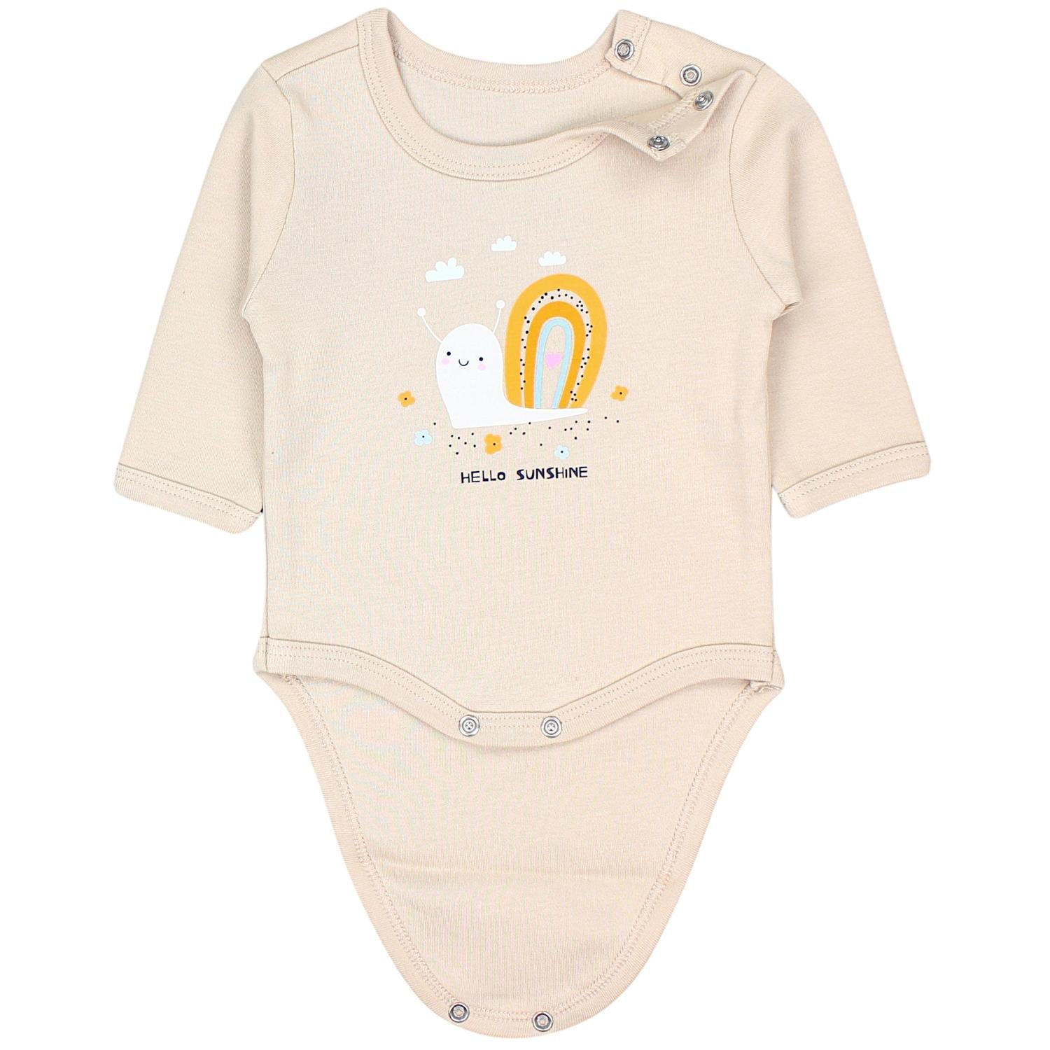 Langarm- Body mit Aufdruck - 5er Set