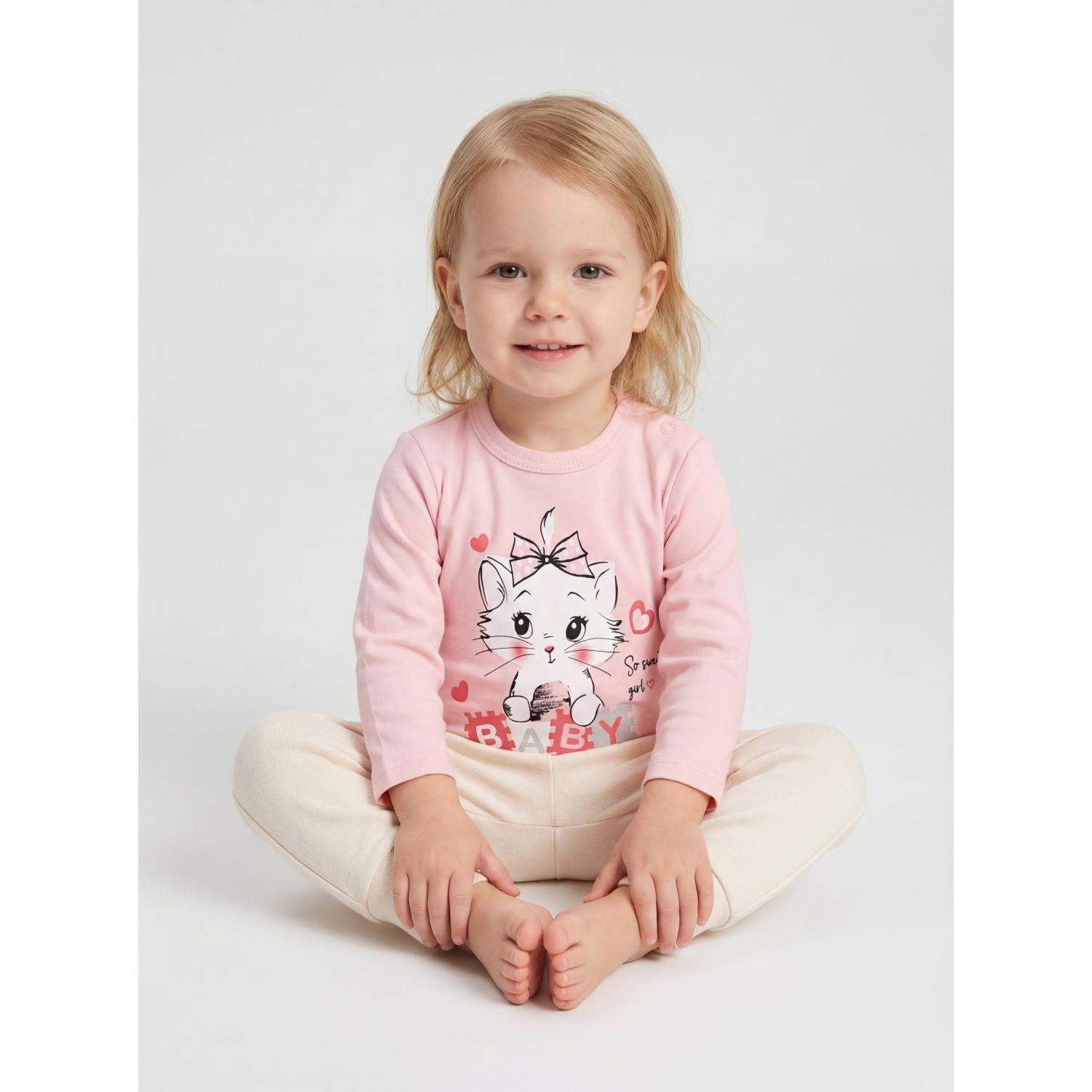 Langarm- Body mit Aufdruck - 5er Set