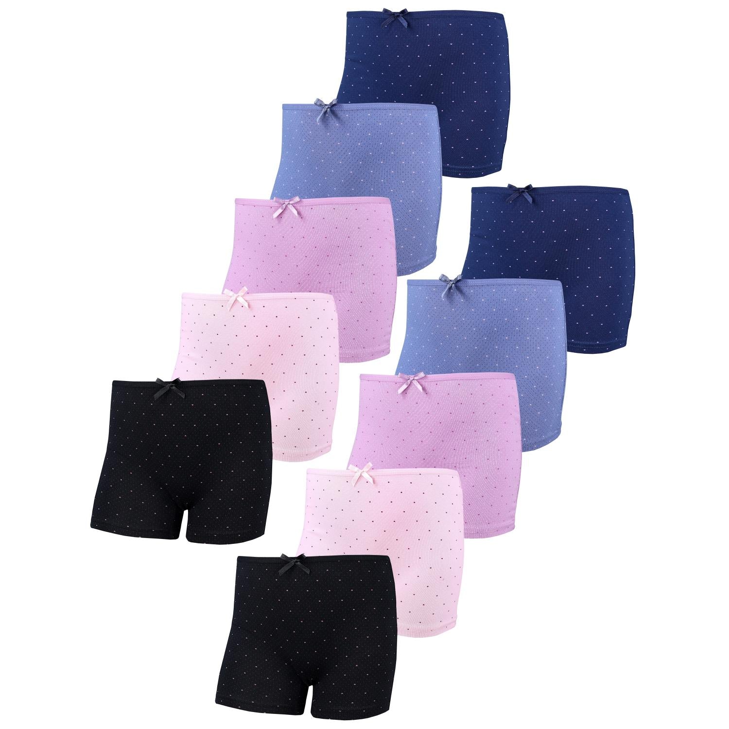 Mädchen Boxershorts aus Baumwolle – 10er Pack