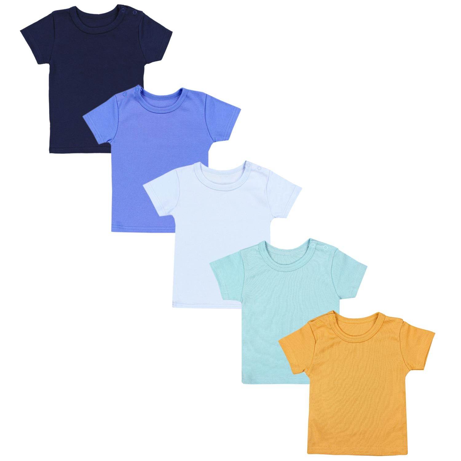 Baby Kurzarm T-Shirt mit Aufdruck - 5er Set