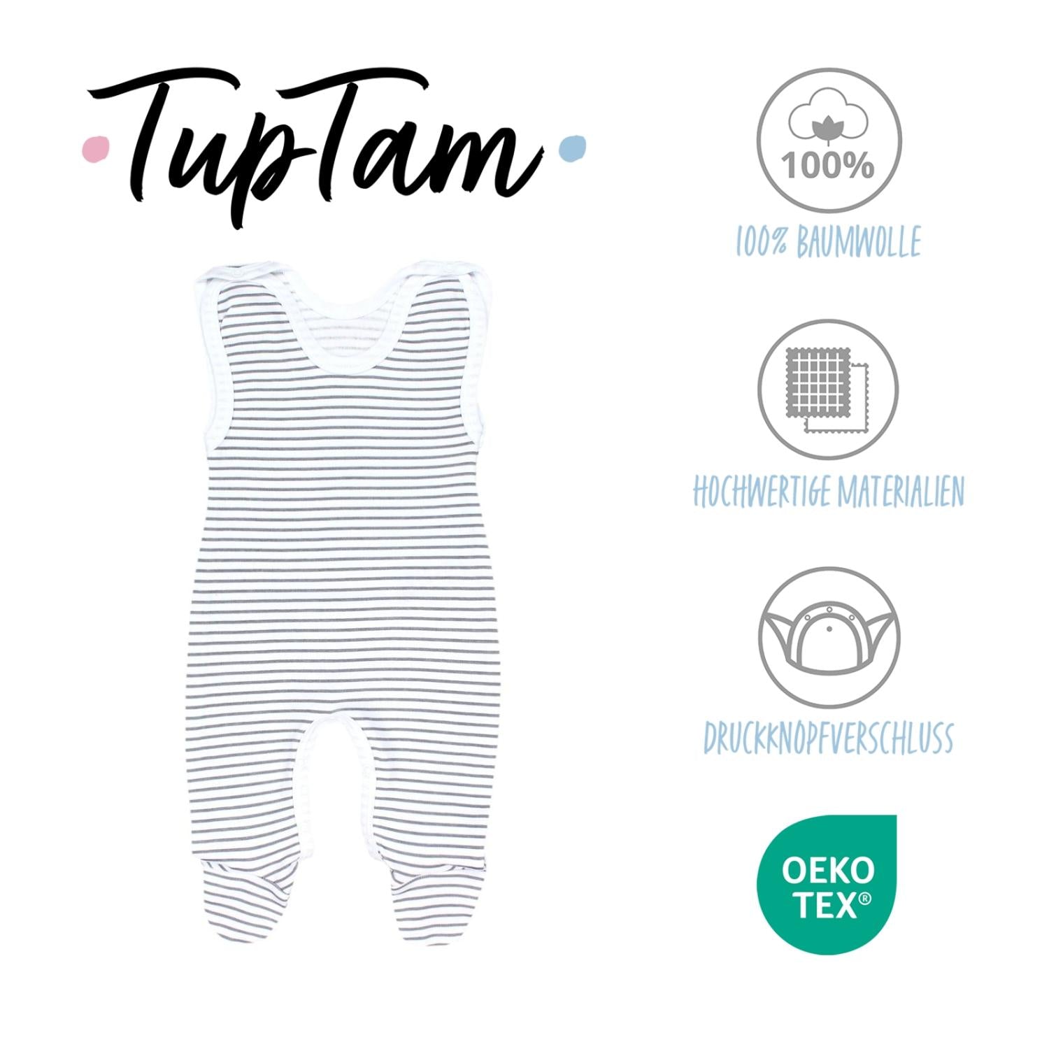 Strampler mit Aufdruck- 5er Pack