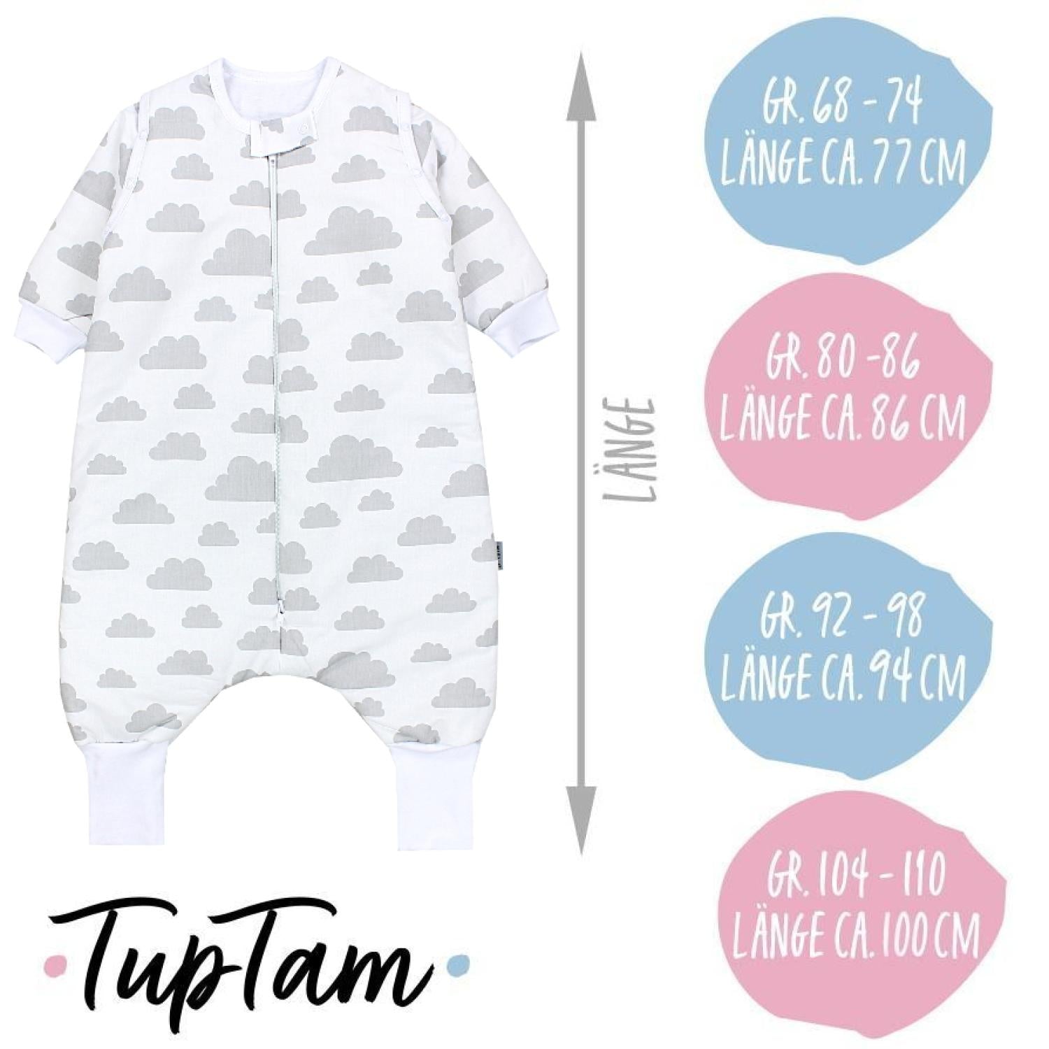 Schlafsack mit Beinen und Ärmeln, Winterschlafsack 2,5 TOG