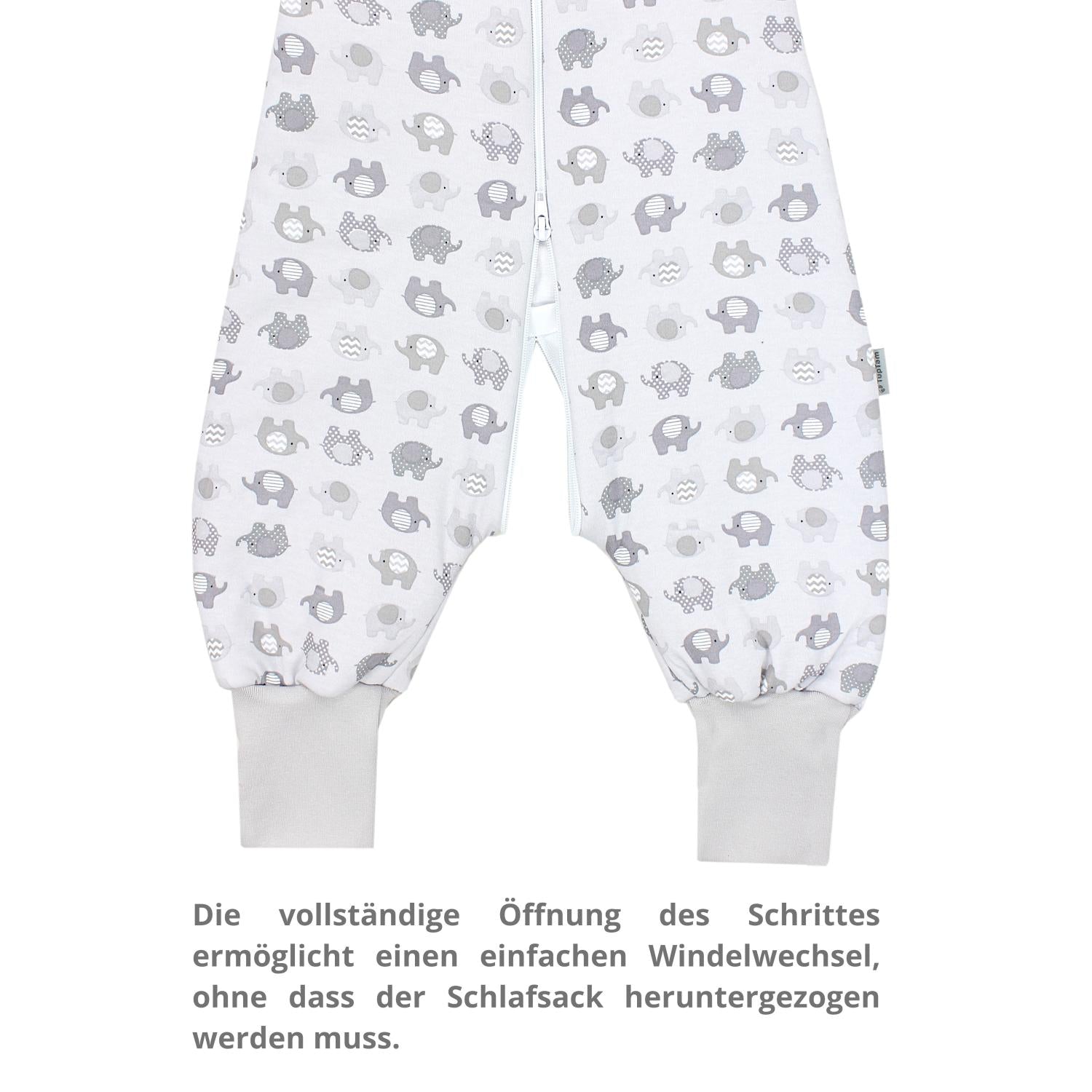 Baby Schlafsack mit Füßen Ganzjahresschlafsack 2,5 Tog