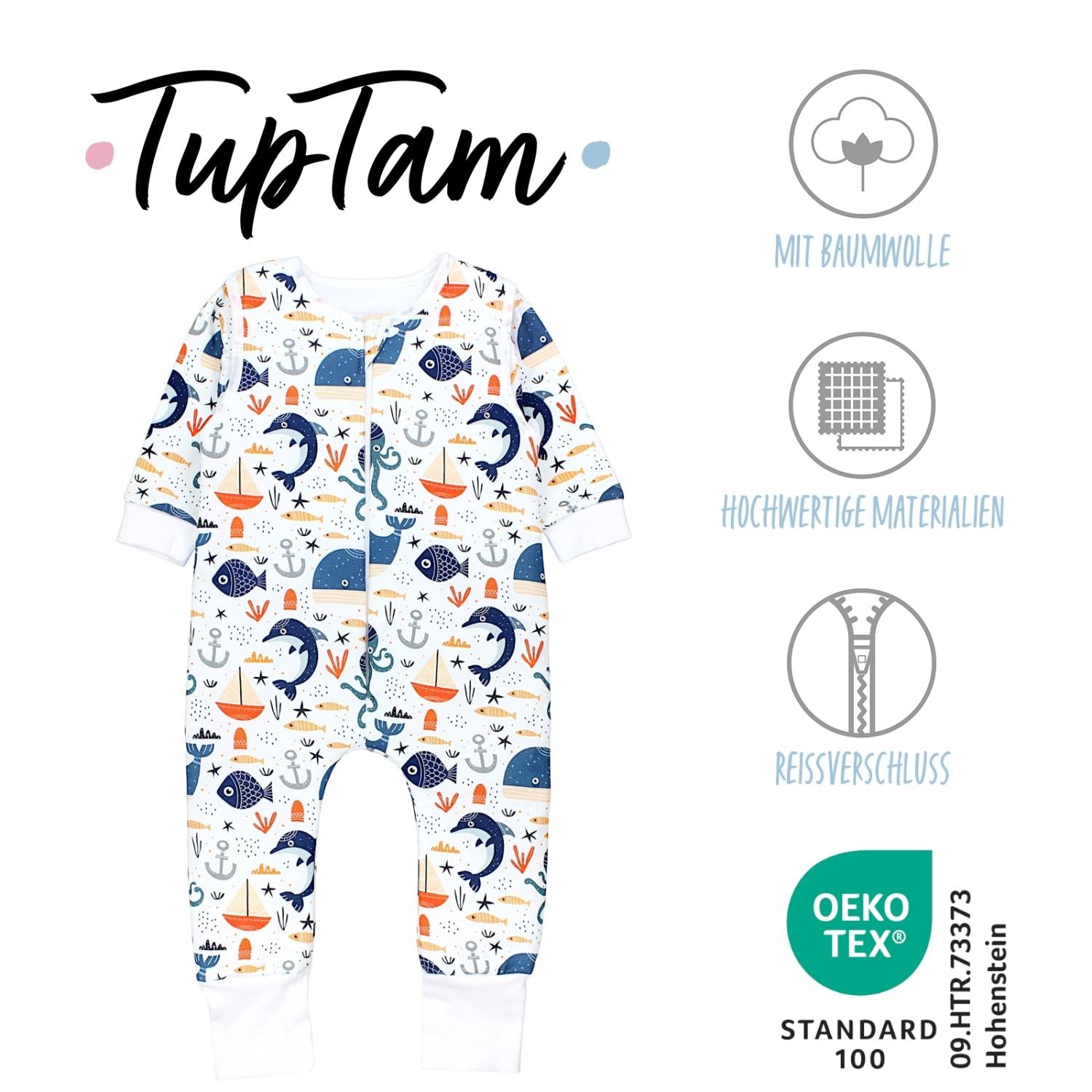 Bio- Schlafsack mit Beinen und Armen 2.5 TOG