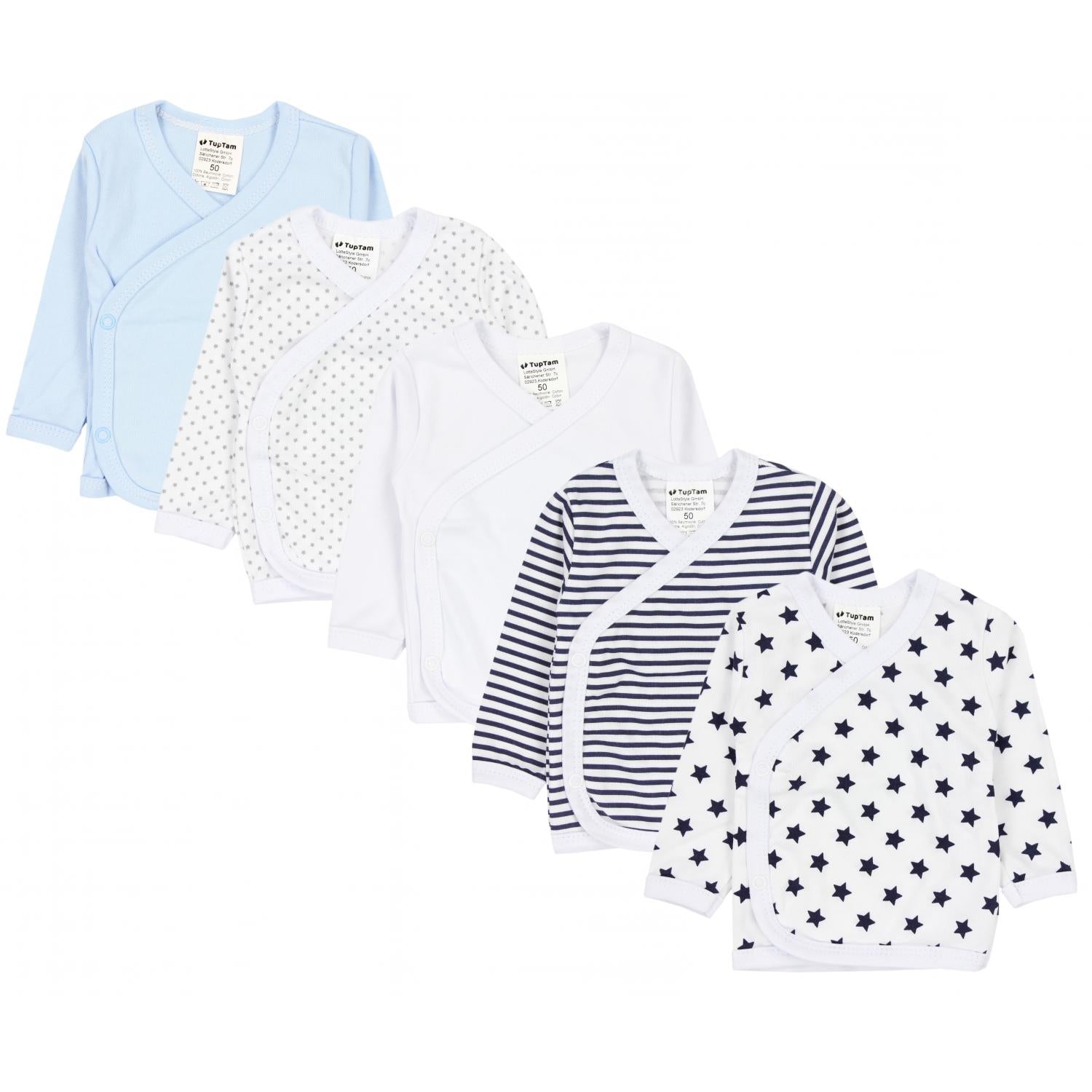 Baby Langarm Wickelshirt - 5er Set