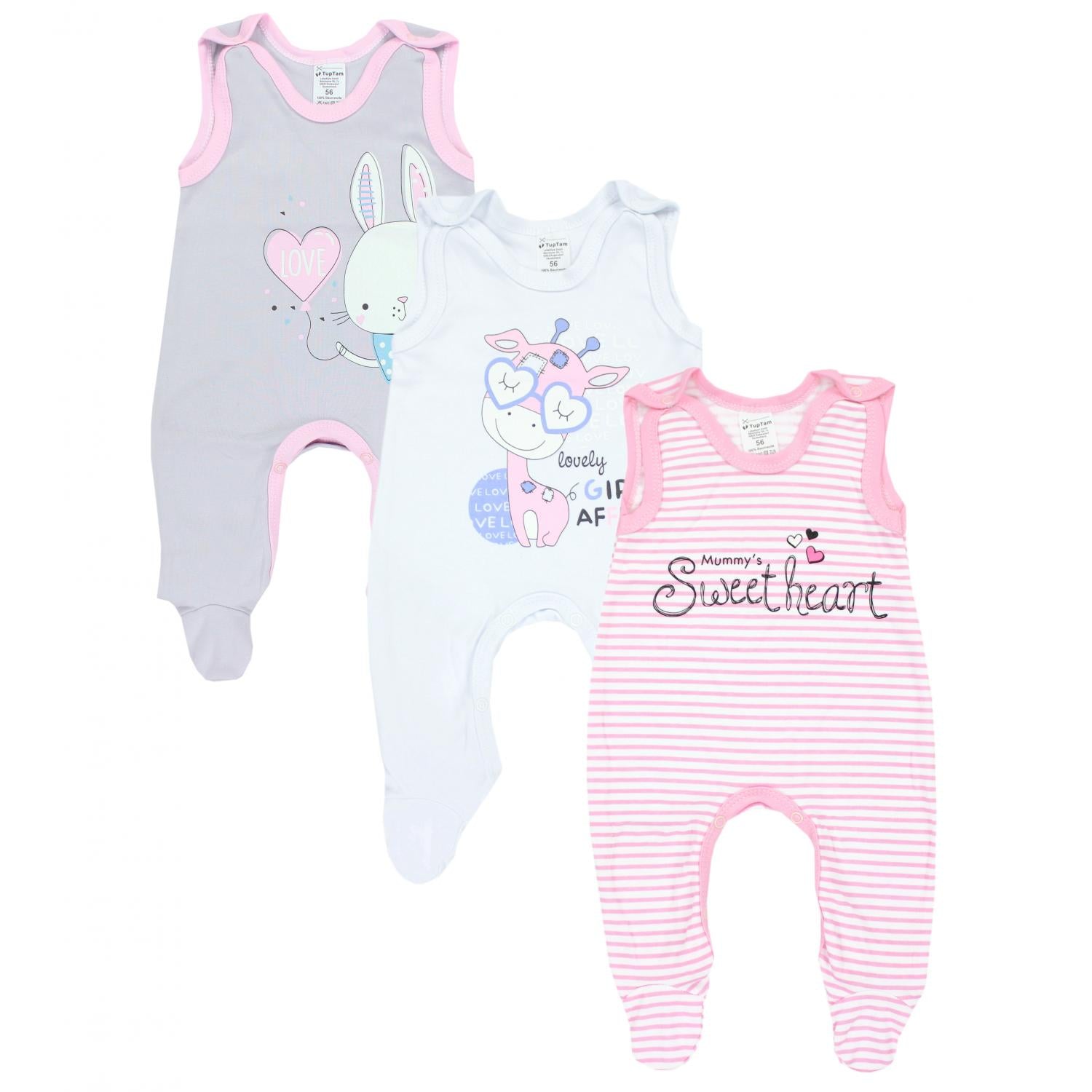 Strampler mit Print- 3er Set