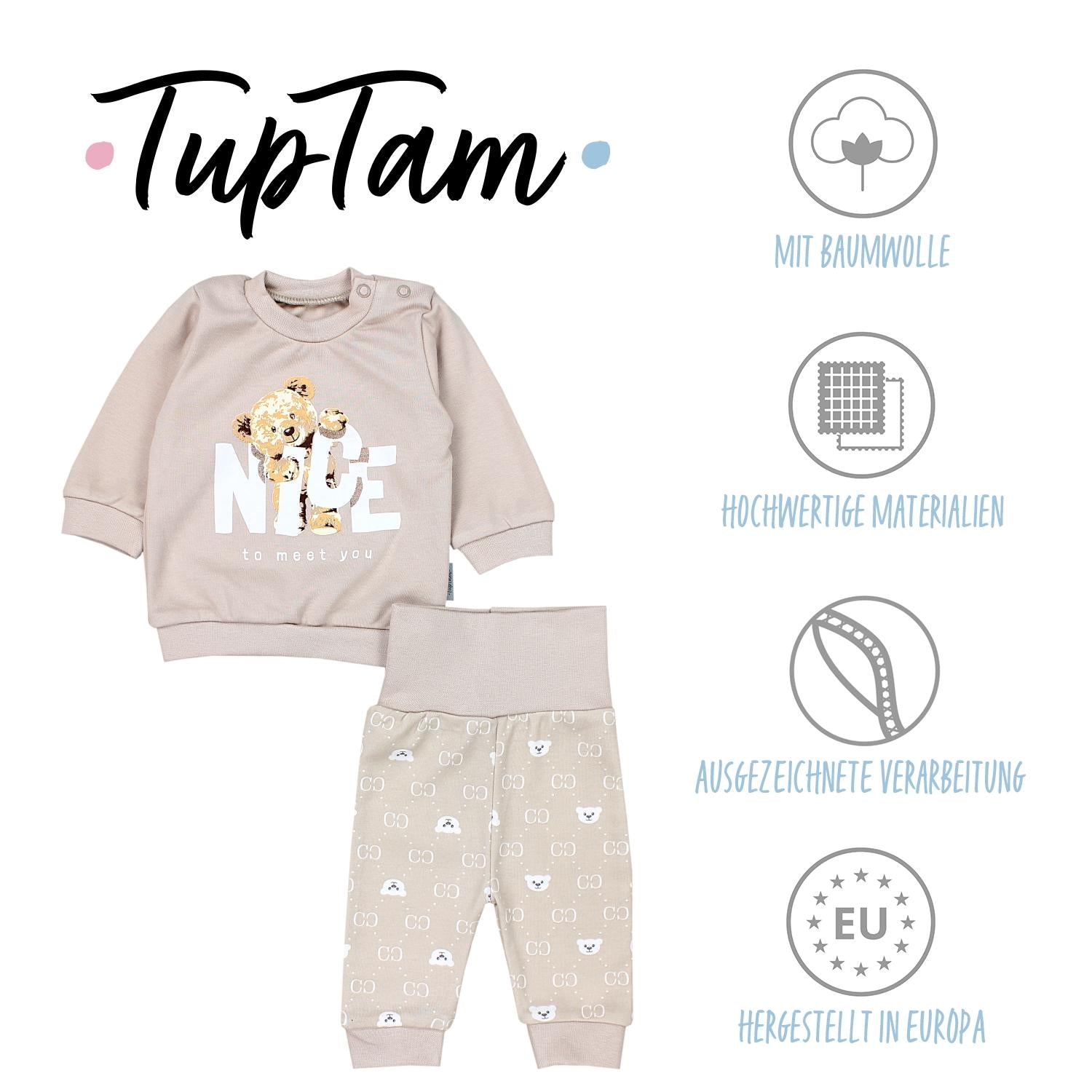 Baby Kleidungsoutfit mit Aufdruck (2-teilig)