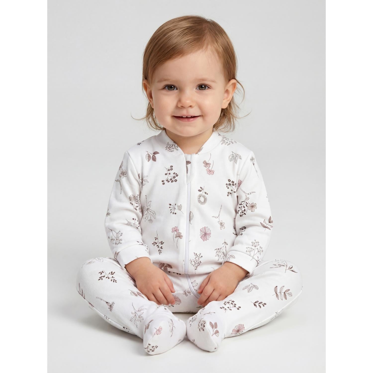 Schlafstrampler mit Fuß - 3er Set