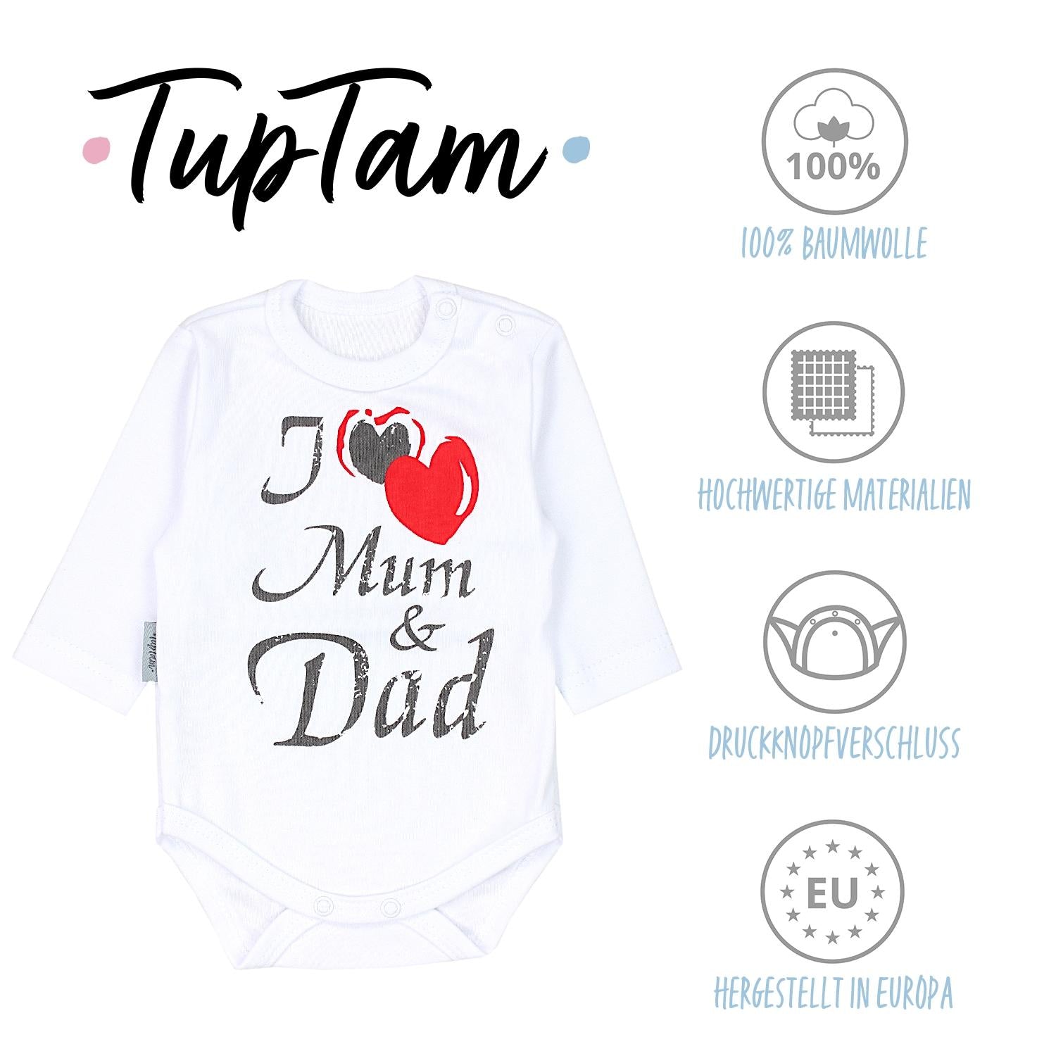 Langarm- Body mit Aufdruck - 5er Set