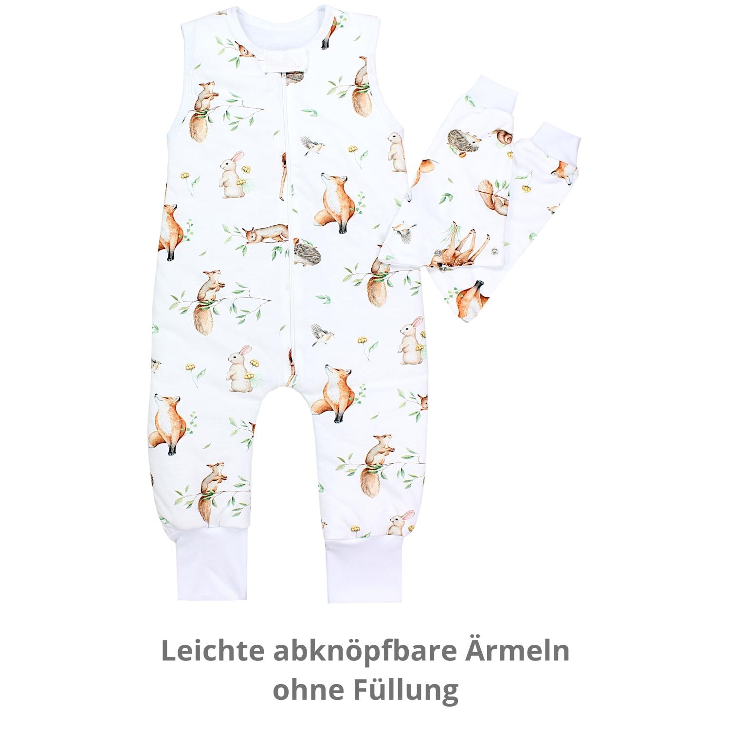 Baby Schlafsack Bio-Baumwolle 2.5 TOG mit Beinen und Armen