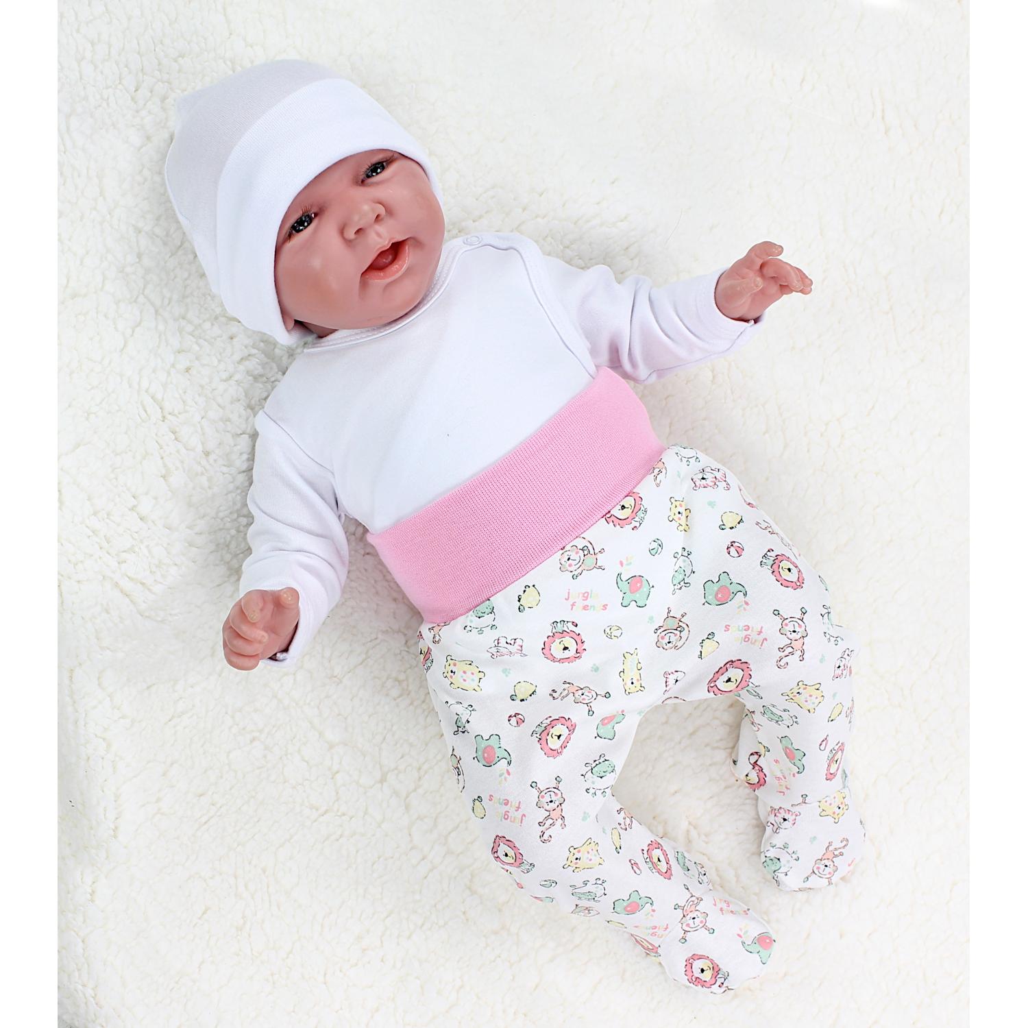 Baby Strampelhose Hose mit Fuß - 3er Set