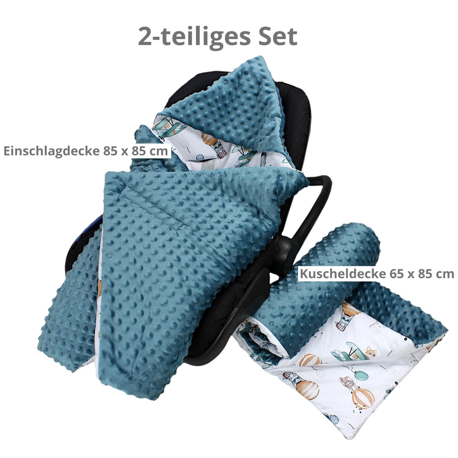 Baby Einschlagdecke und Wiegendecke - 2er Set