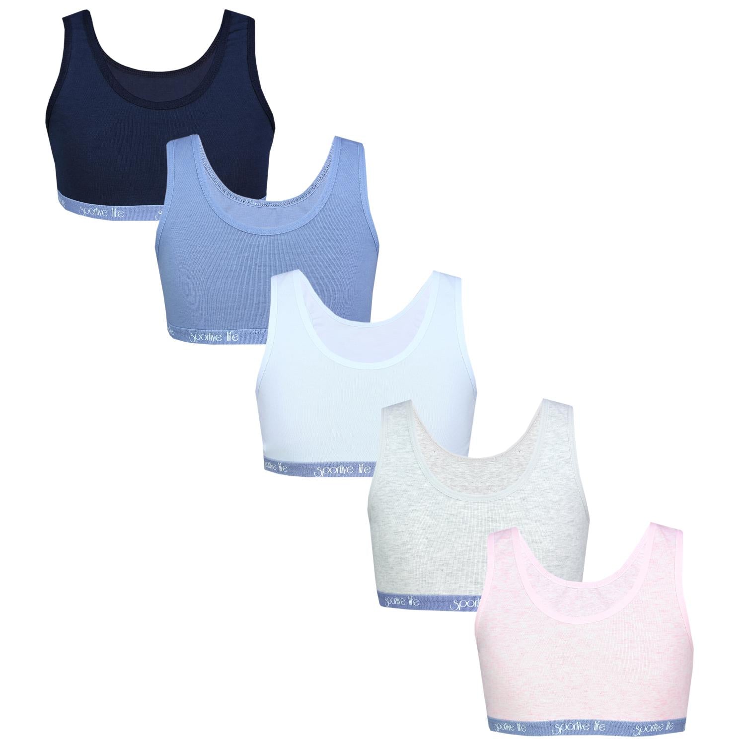 Kinder Bustier mit breiten Trägern - 5er Set