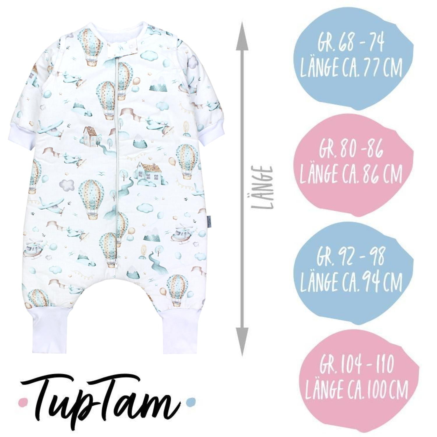 Schlafsack mit Beinen und Ärmeln, Winterschlafsack 2,5 TOG