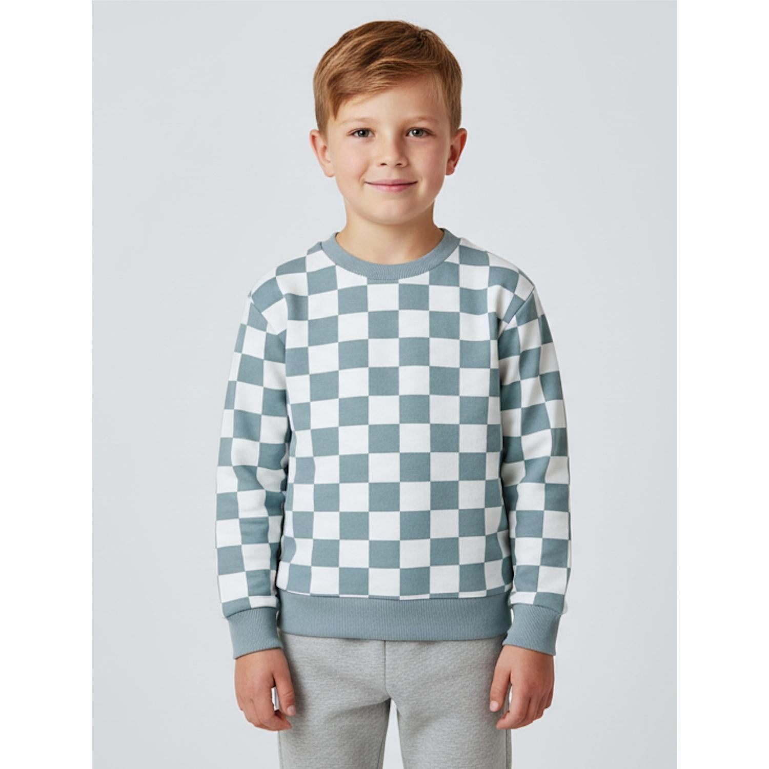 Sweatshirt kariert aus Bio-Baumwolle