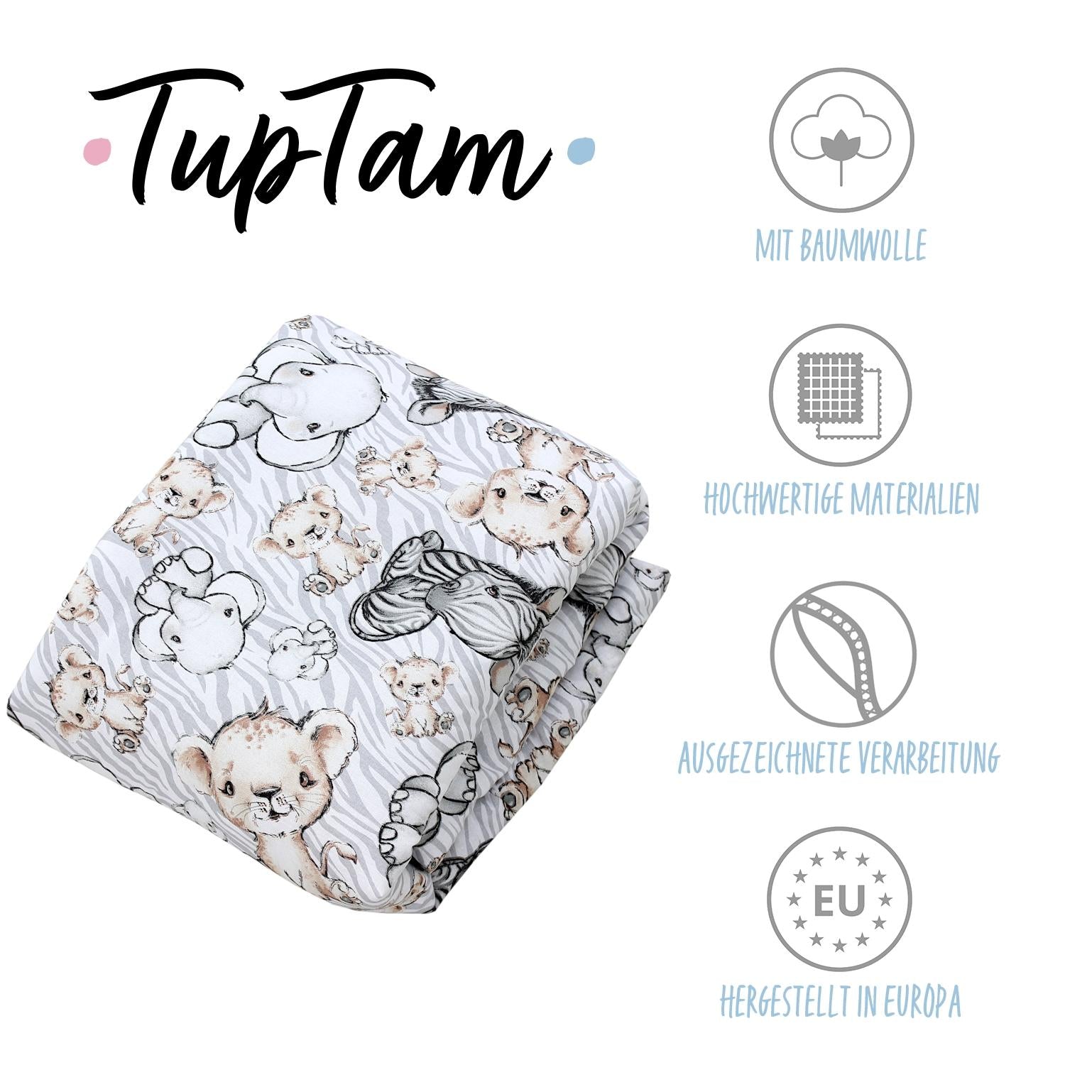 Gepolsterte XXL Krabbeldecke 120 x 120 cm