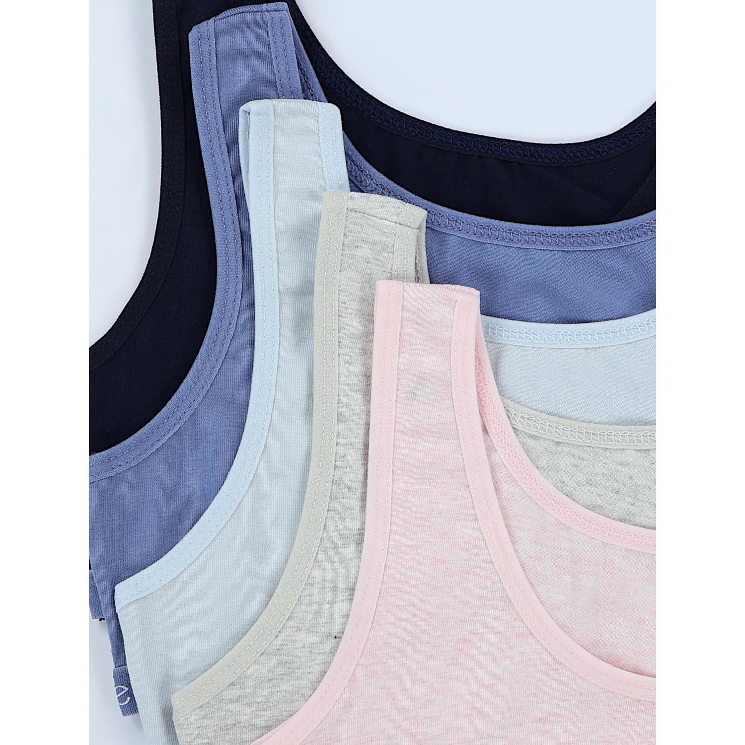 Mädchen Bustier breite Träger- 5er Set