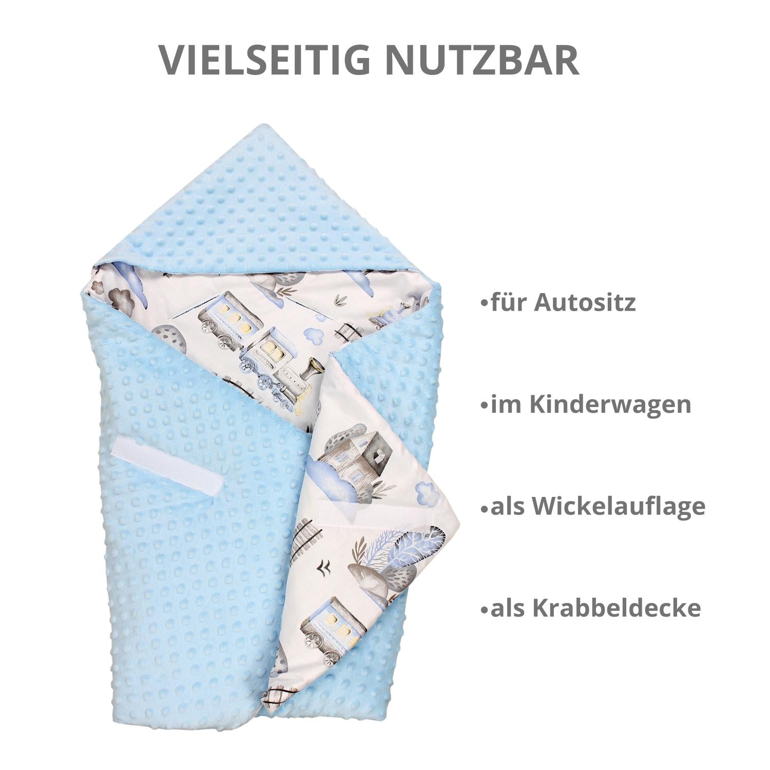 Baby Einschlagdecke und Wiegendecke - 2er Set